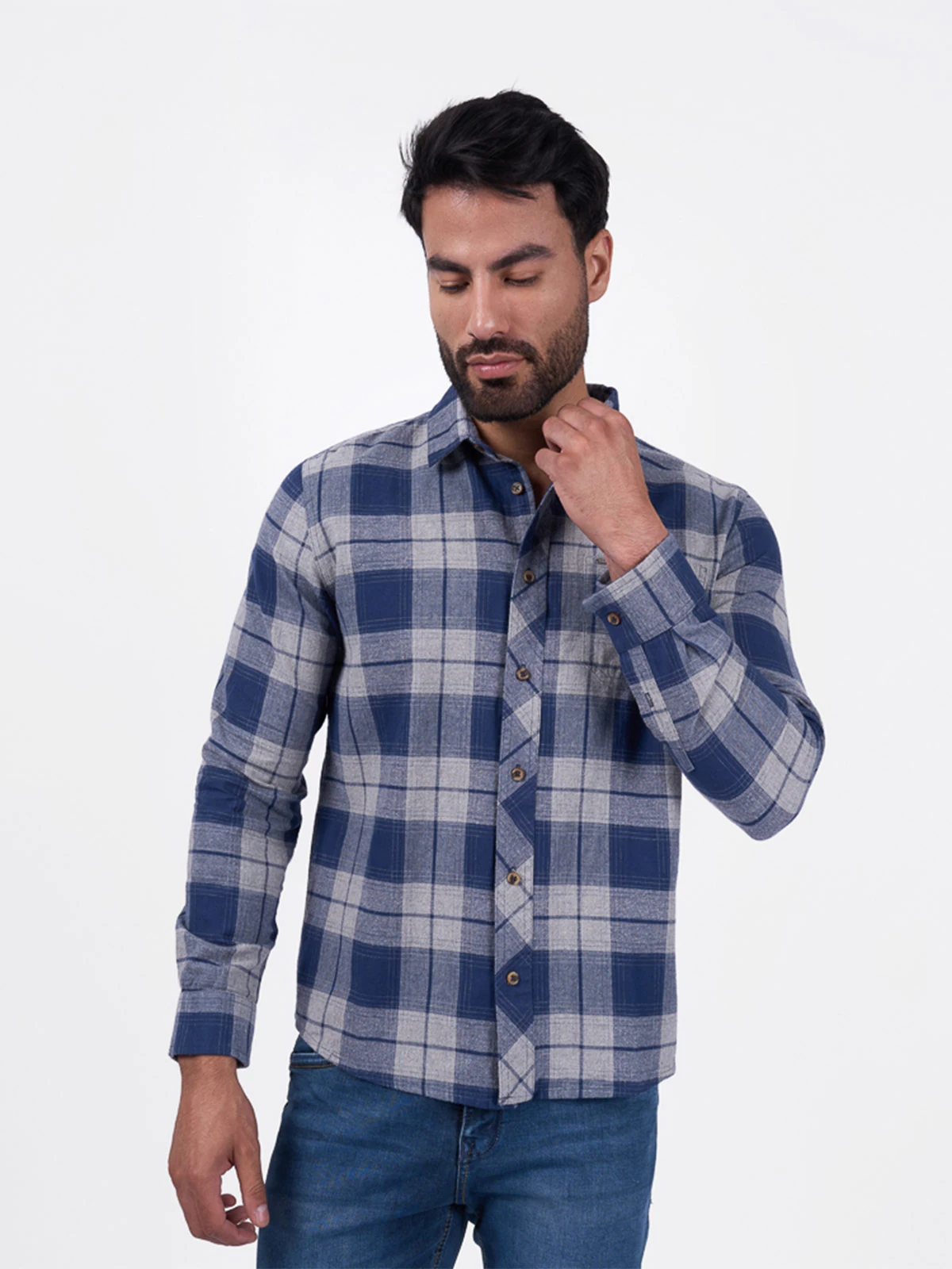 CAMISA MANGA LARGA ALGODÓN HOMBRE BRONCO VI DAVE - 1