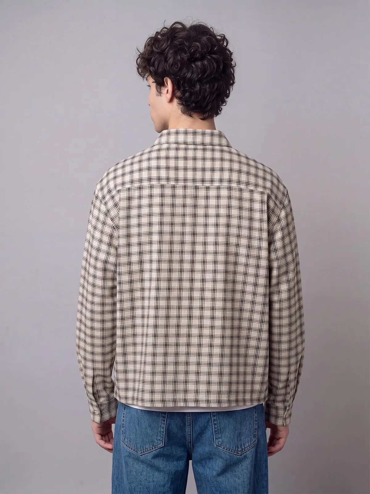 CAMISA MANGA LARGA HOMBRE INDEX BOXY CUADROS - 2