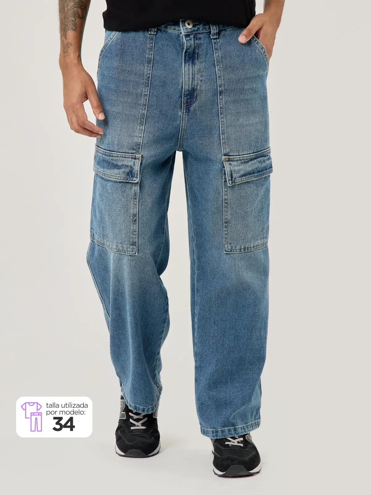 JEANS CARGO HOMBRE BARBADOS - 1