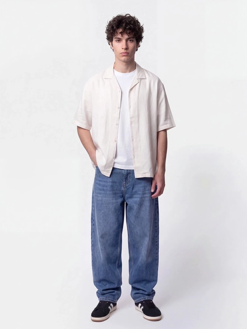 CAMISA MANGA CORTA HOMBRE INDEX BOXY FIT - 4