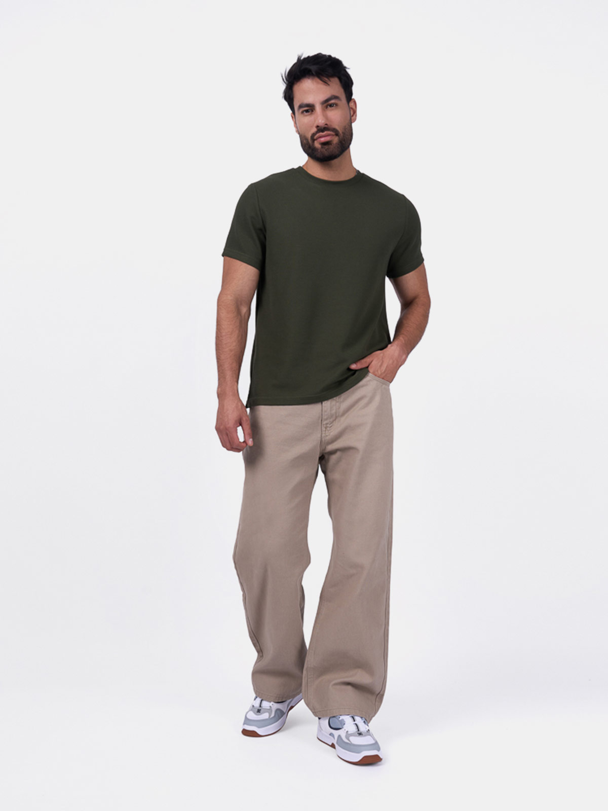 PANTALÓN BAGGY FIT ALGODÓN HOMBRE BRONCO BAGGY BULL - 1