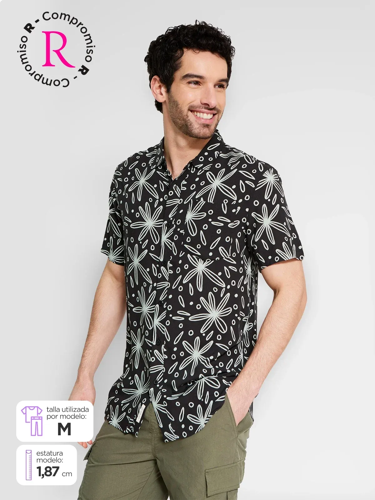 CAMISA MANGA CORTA HOMBRE CLOUDBREAK NEGRO - 1