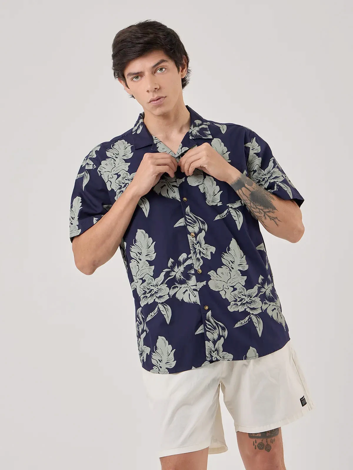 CAMISA MANGA CORTA ALGODÓN HOMBRE ROBERT LEWIS - 1