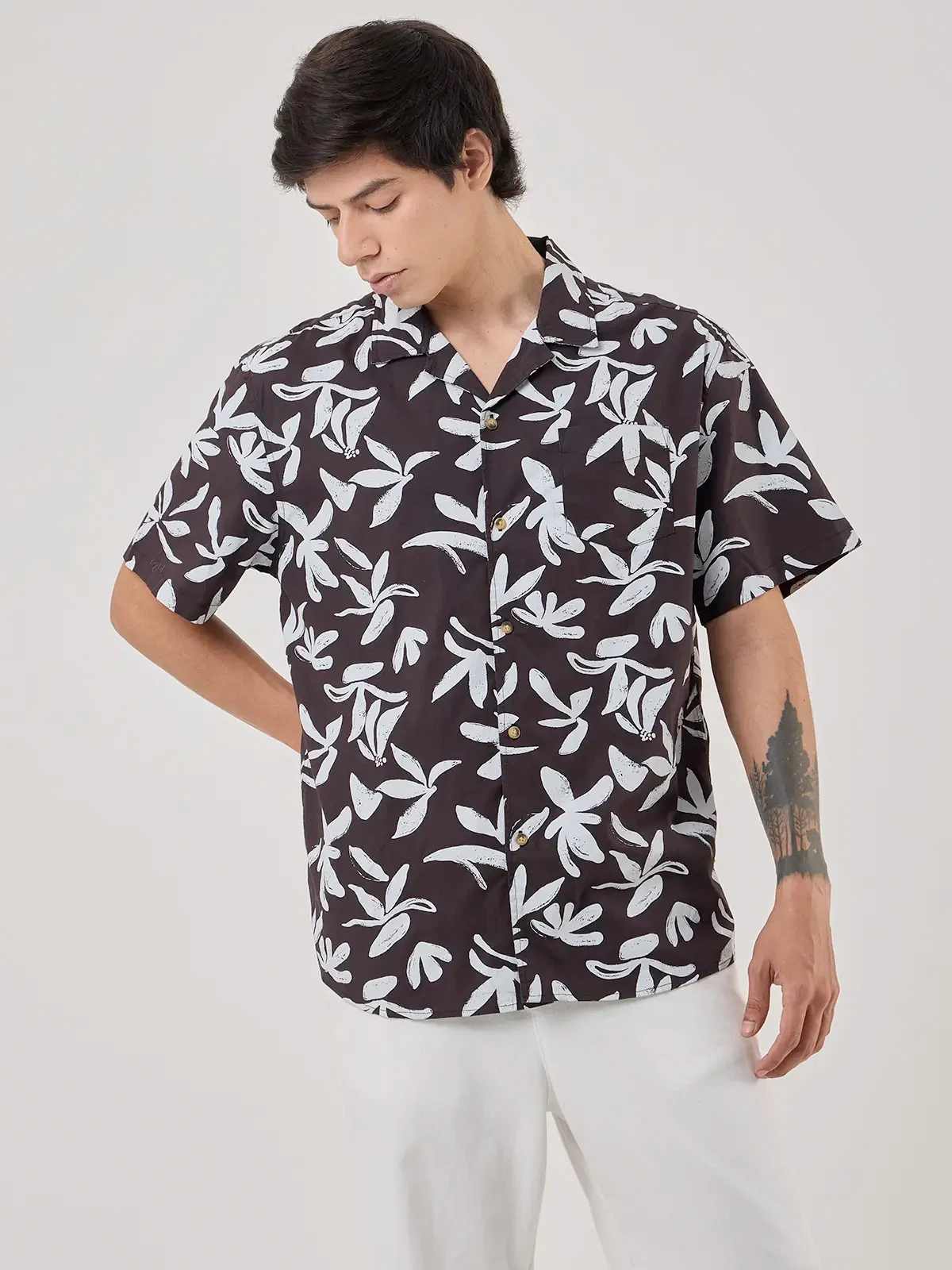 CAMISA MANGA CORTA ALGODÓN HOMBRE ROBERT LEWIS - 1