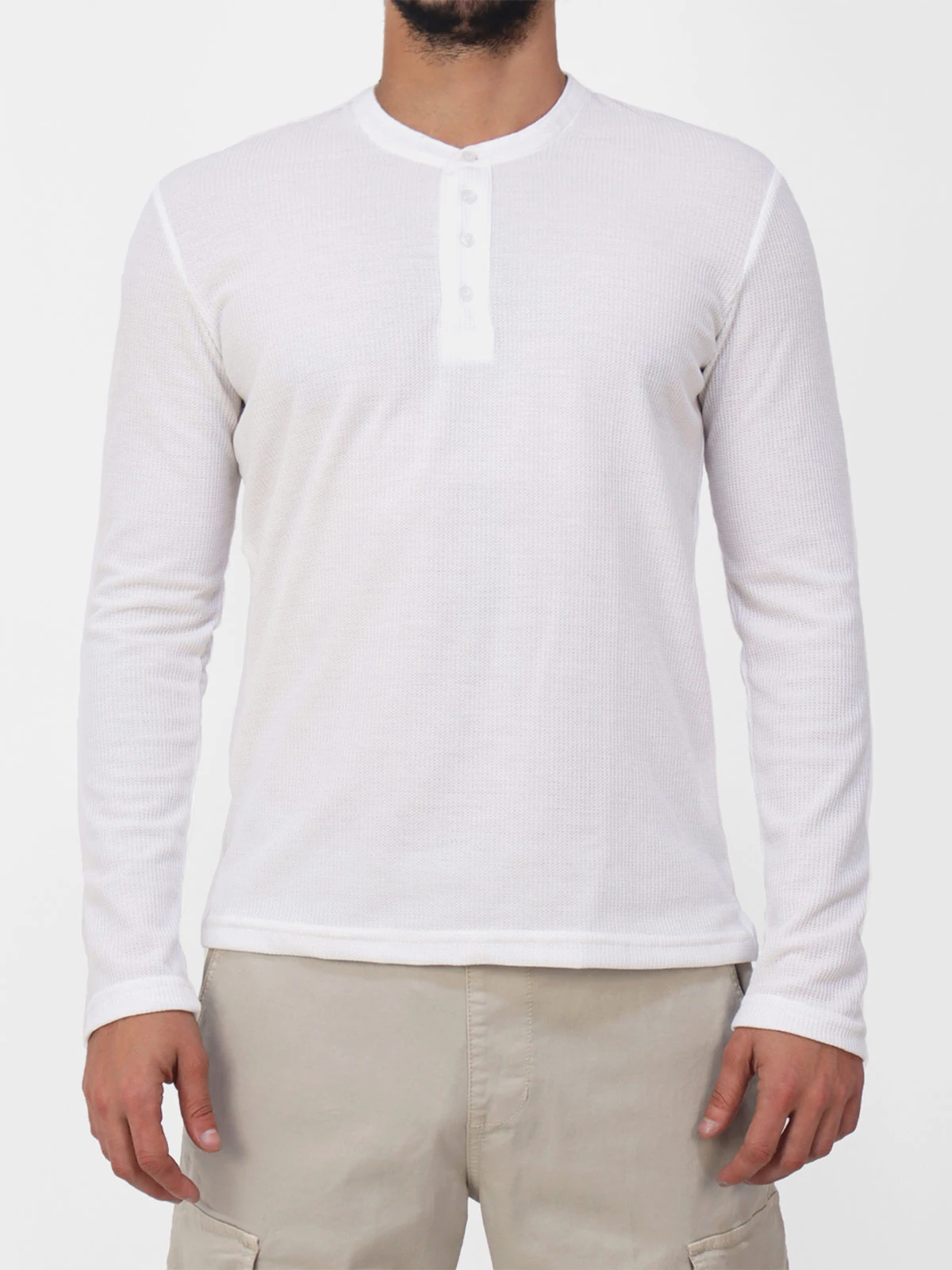 POLO MANGA LARGA HOMBRE KAYRA MAN COLOR ENTERO - 1