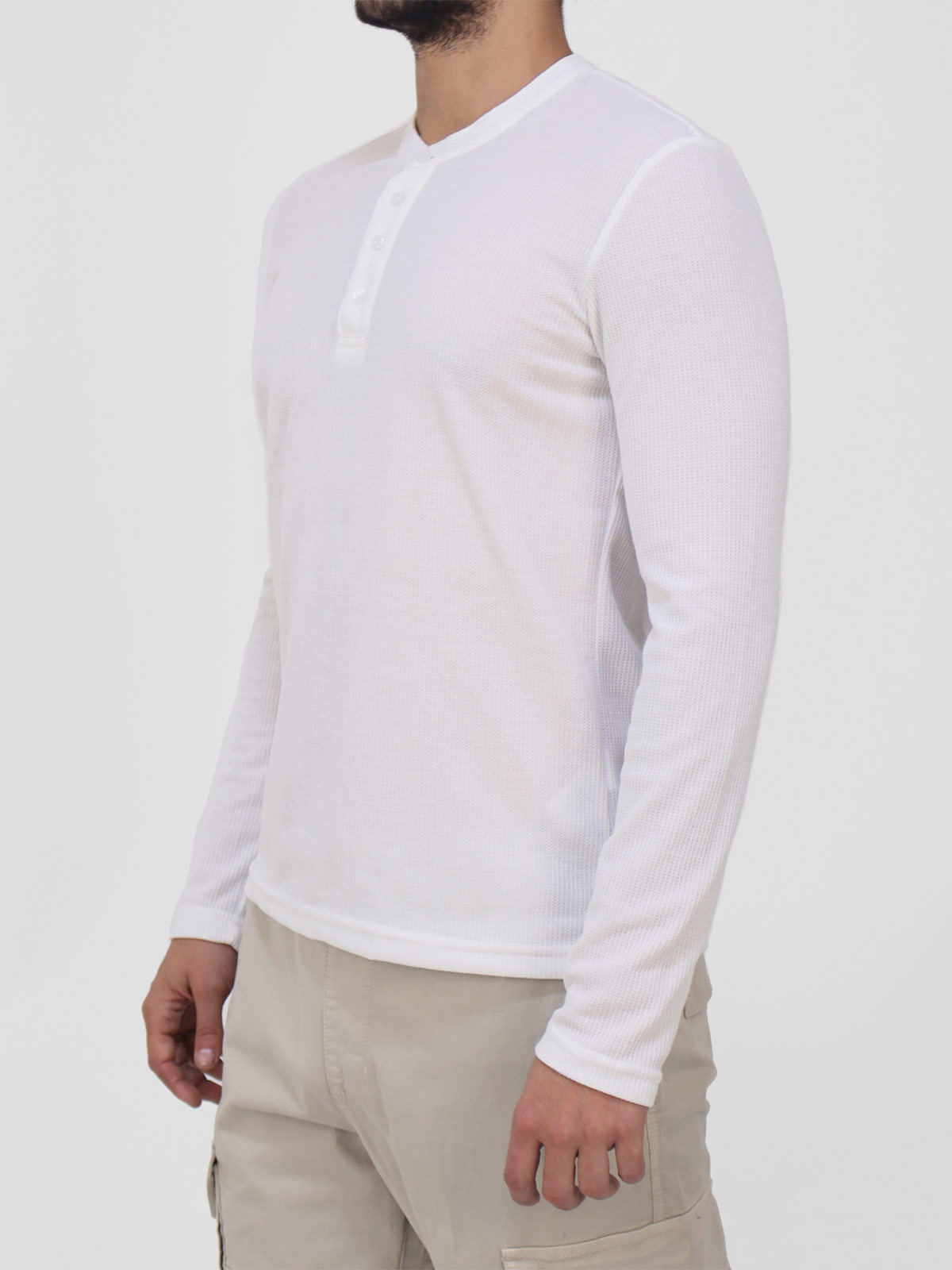 POLO MANGA LARGA HOMBRE KAYRA MAN COLOR ENTERO - 3