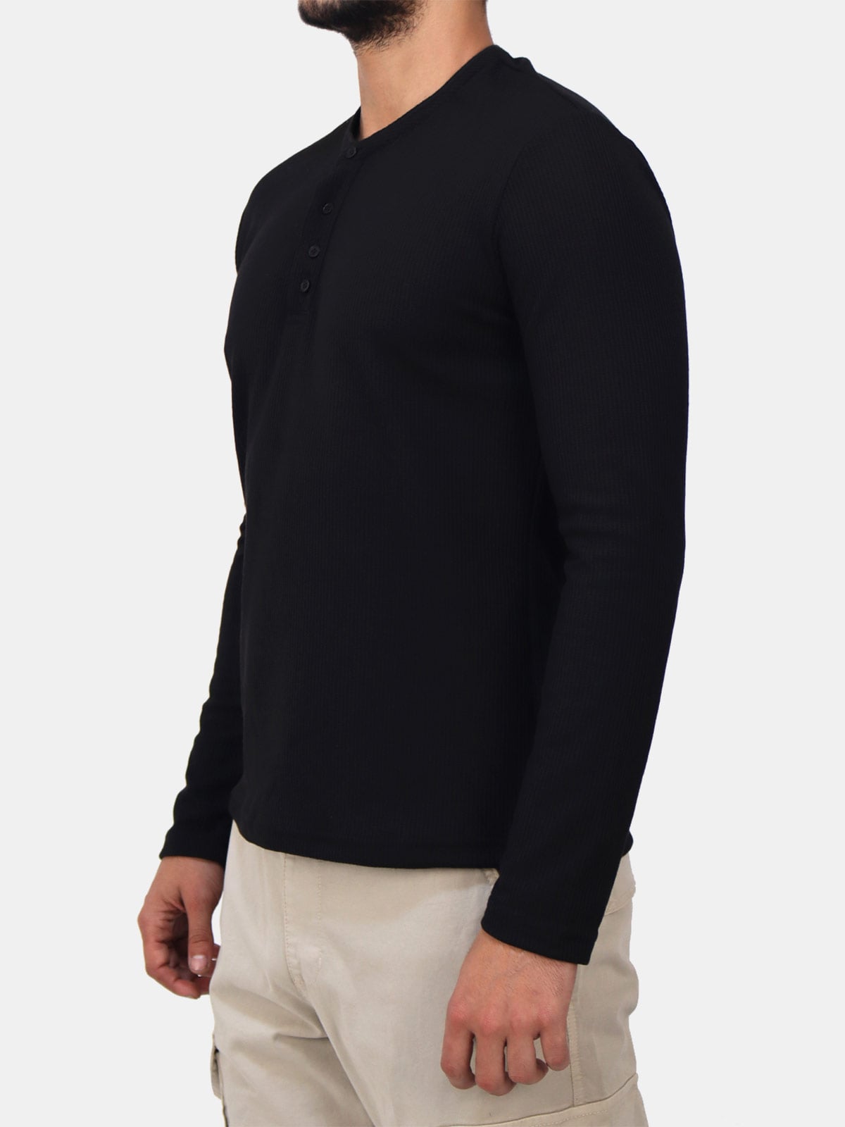 POLO MANGA LARGA HOMBRE KAYRA MAN COLOR ENTERO - 3