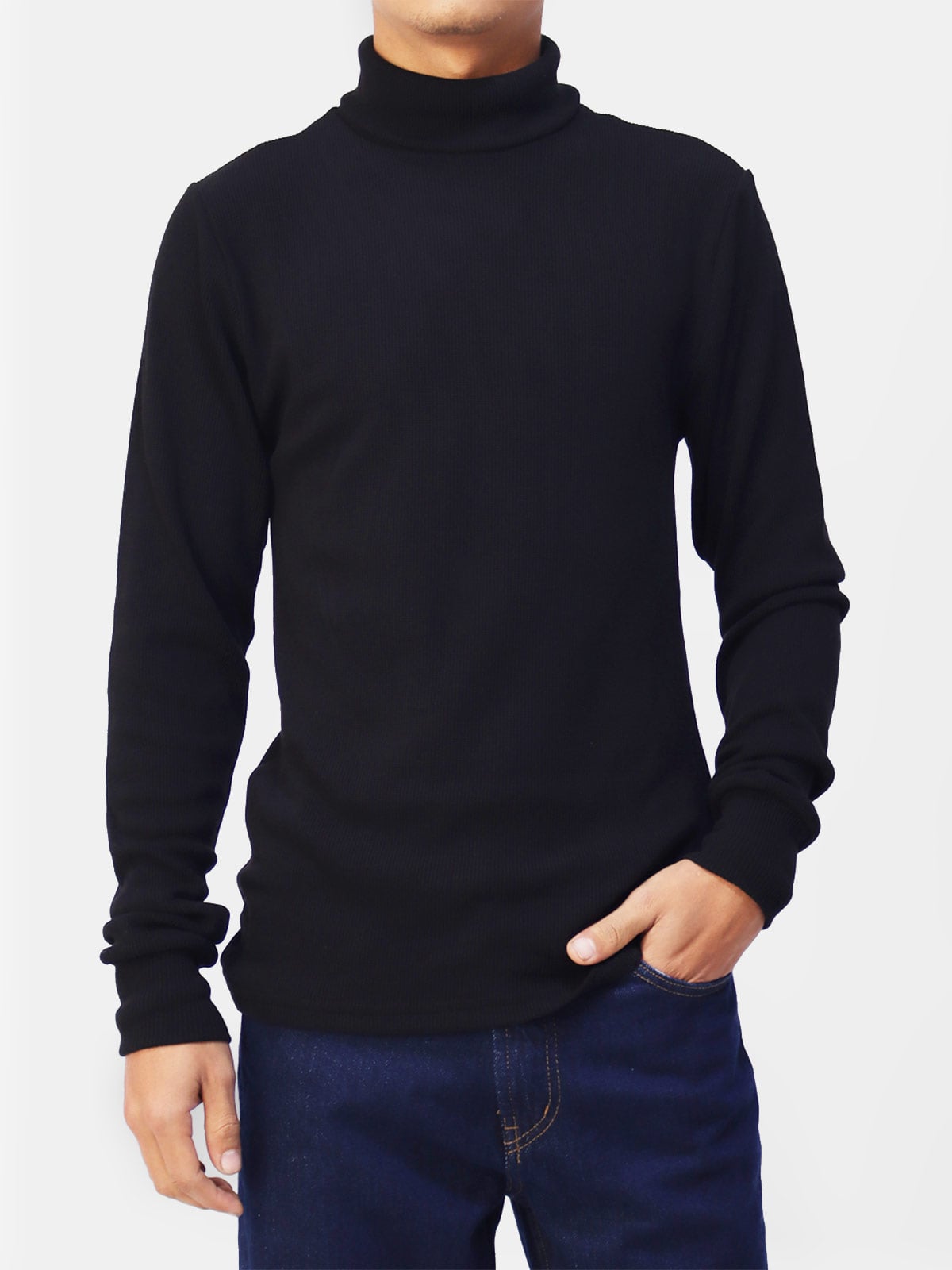 POLO MANGA LARGA HOMBRE KAYRA MAN COLOR ENTERO - 1