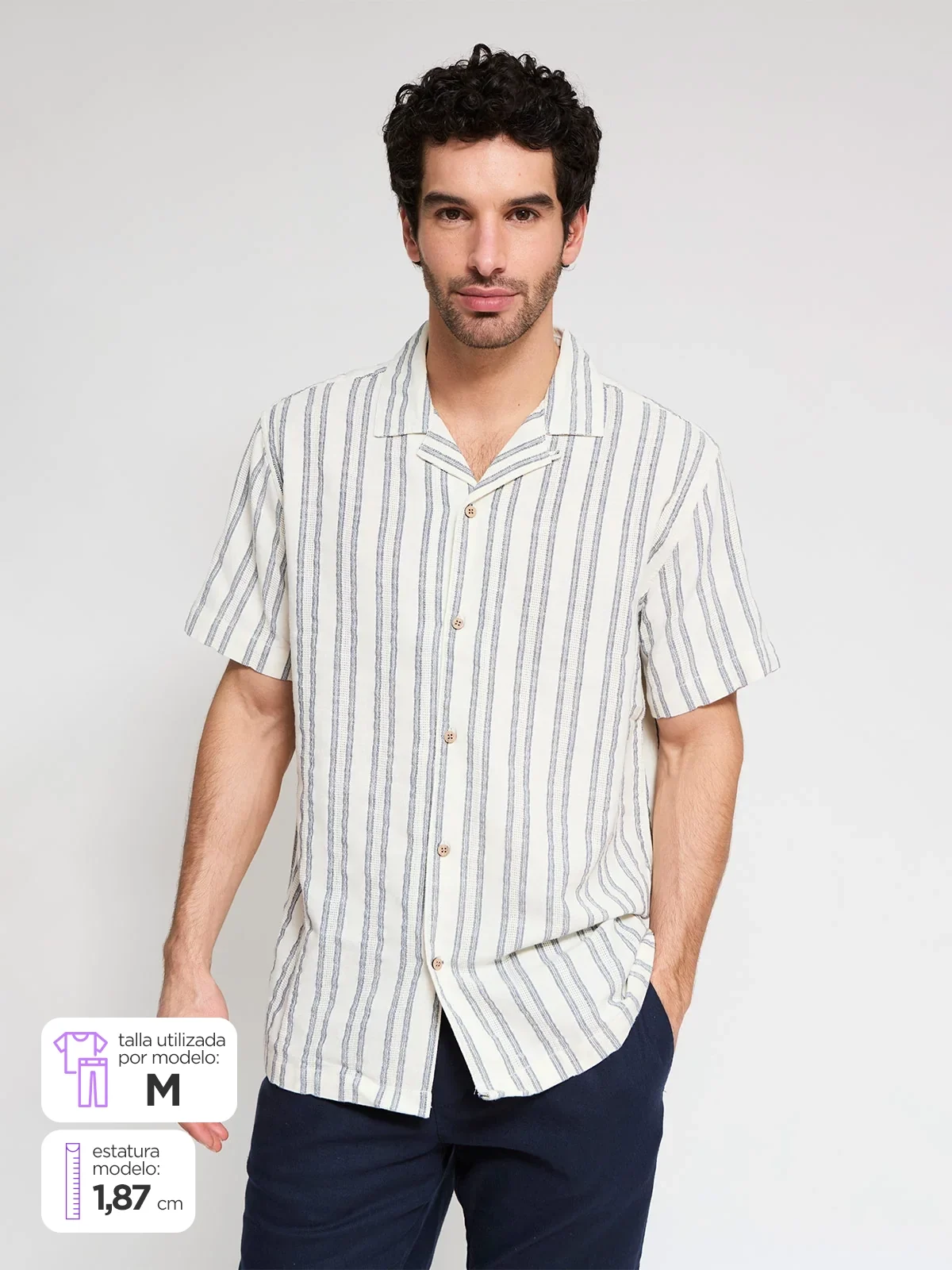 CAMISA MANGA CORTA ALGODÓN HOMBRE PEPE JEANS BLANCO - 1