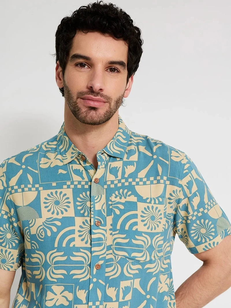 CAMISA MANGA CORTA HOMBRE CLOUDBREAK AZUL - 3
