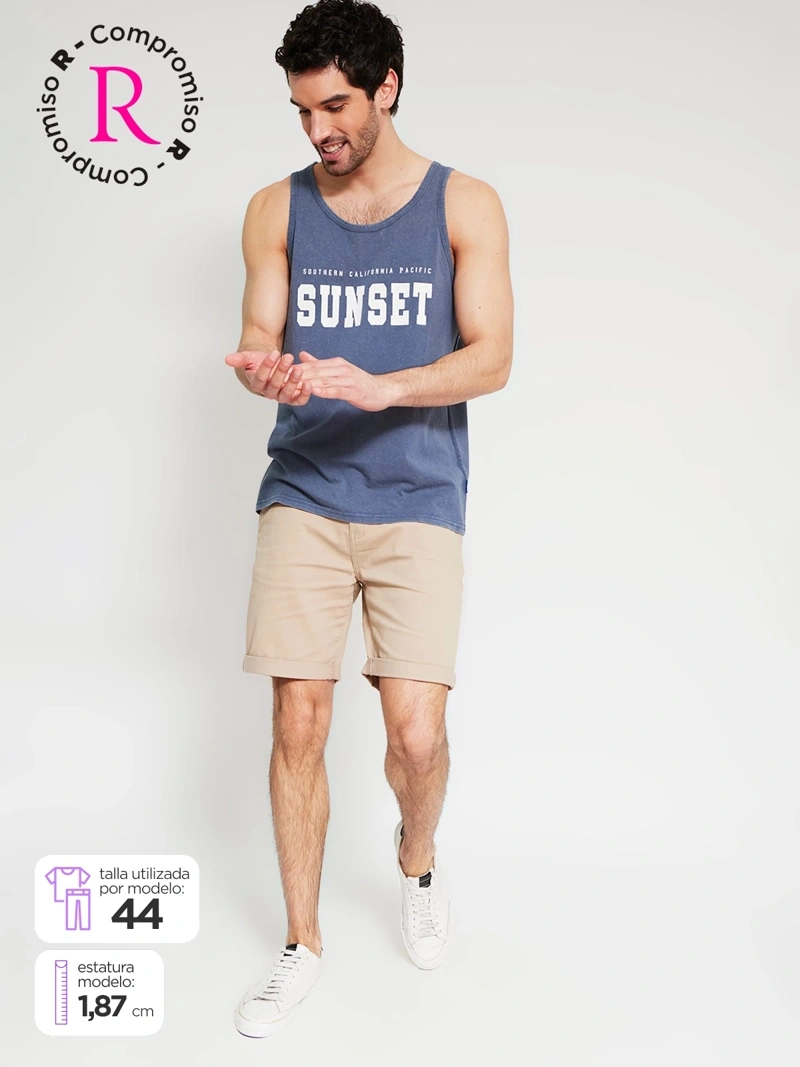 SHORTS ALGODÓN CHINO HOMBRE ROBERT LEWIS - 1