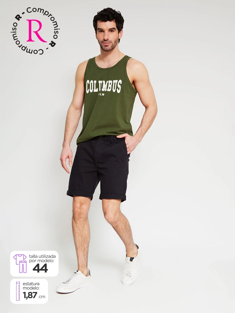 SHORTS ALGODÓN CHINO HOMBRE ROBERT LEWIS - 1
