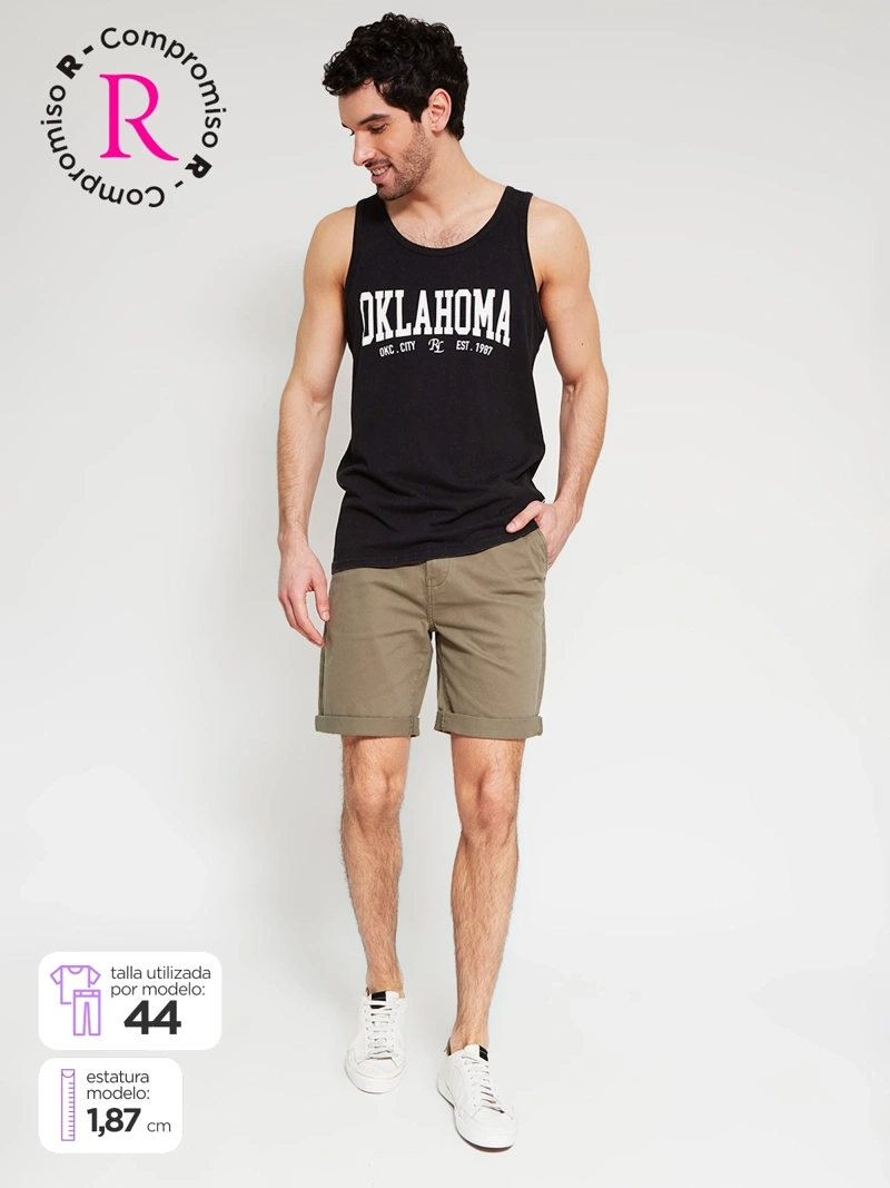 SHORTS ALGODÓN CHINO HOMBRE ROBERT LEWIS - 1