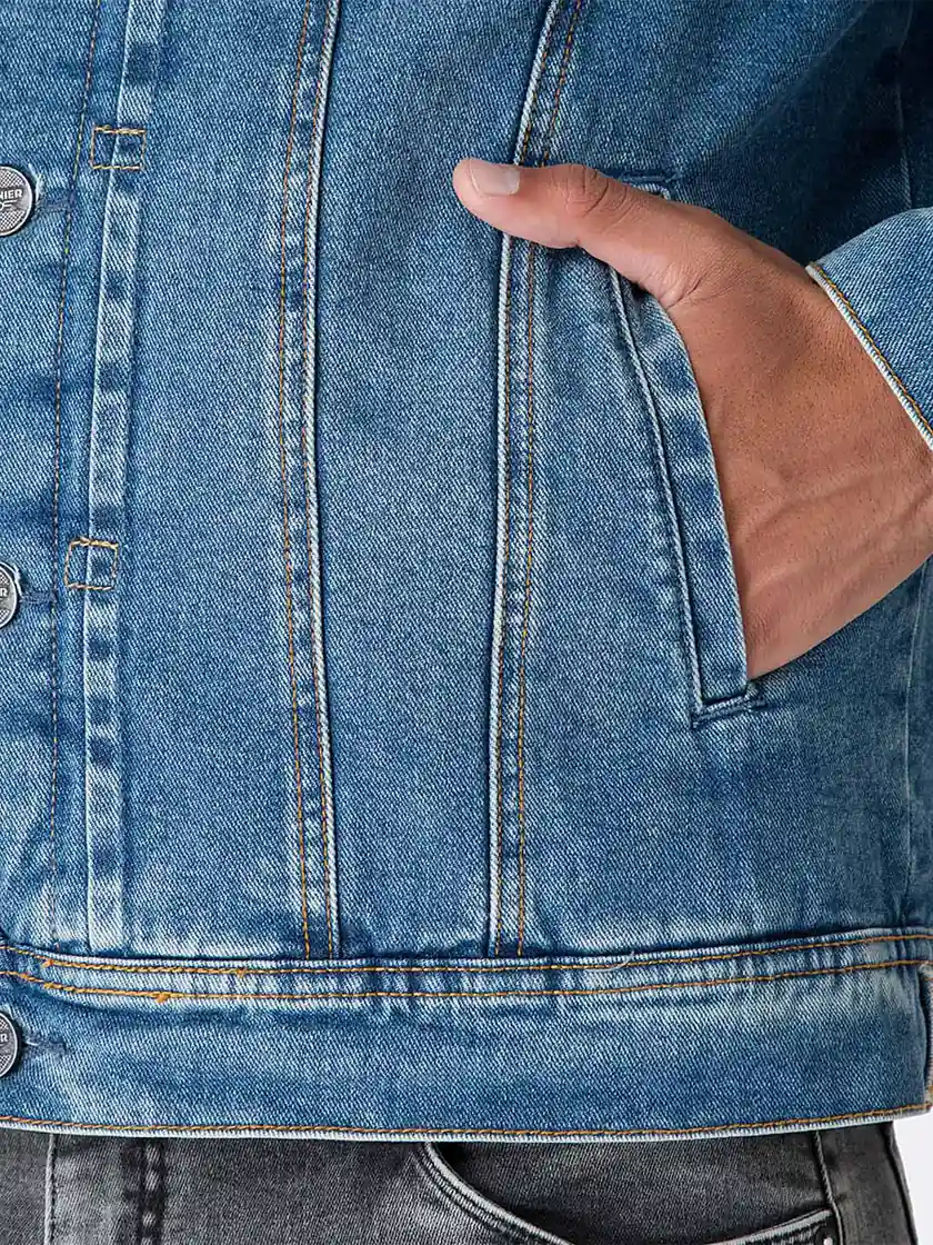 CASACA HOMBRE PIONIER DENIM CON FORRO - 4