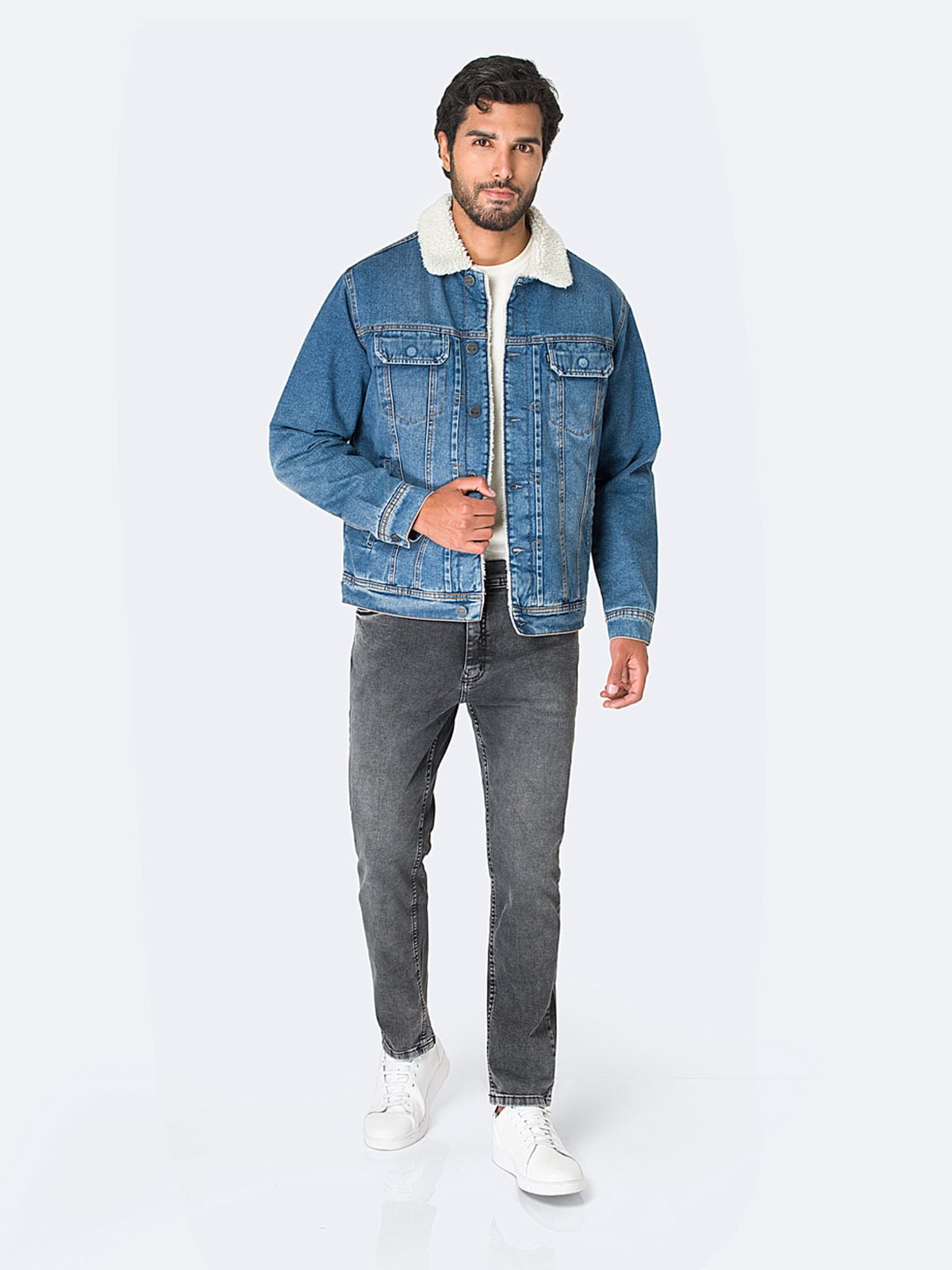 CASACA HOMBRE PIONIER DENIM CON FORRO - 6