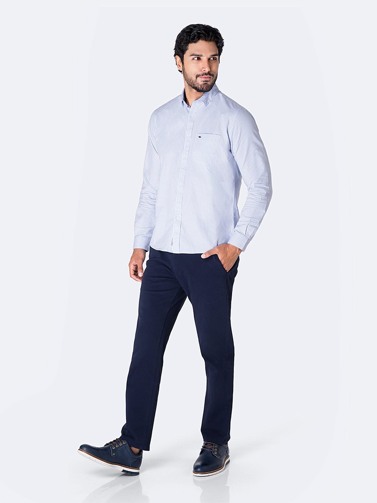 CAMISA MANGA LARGA REGULAR FIT HOMBRE PIONIER LARSEN001ML - 5