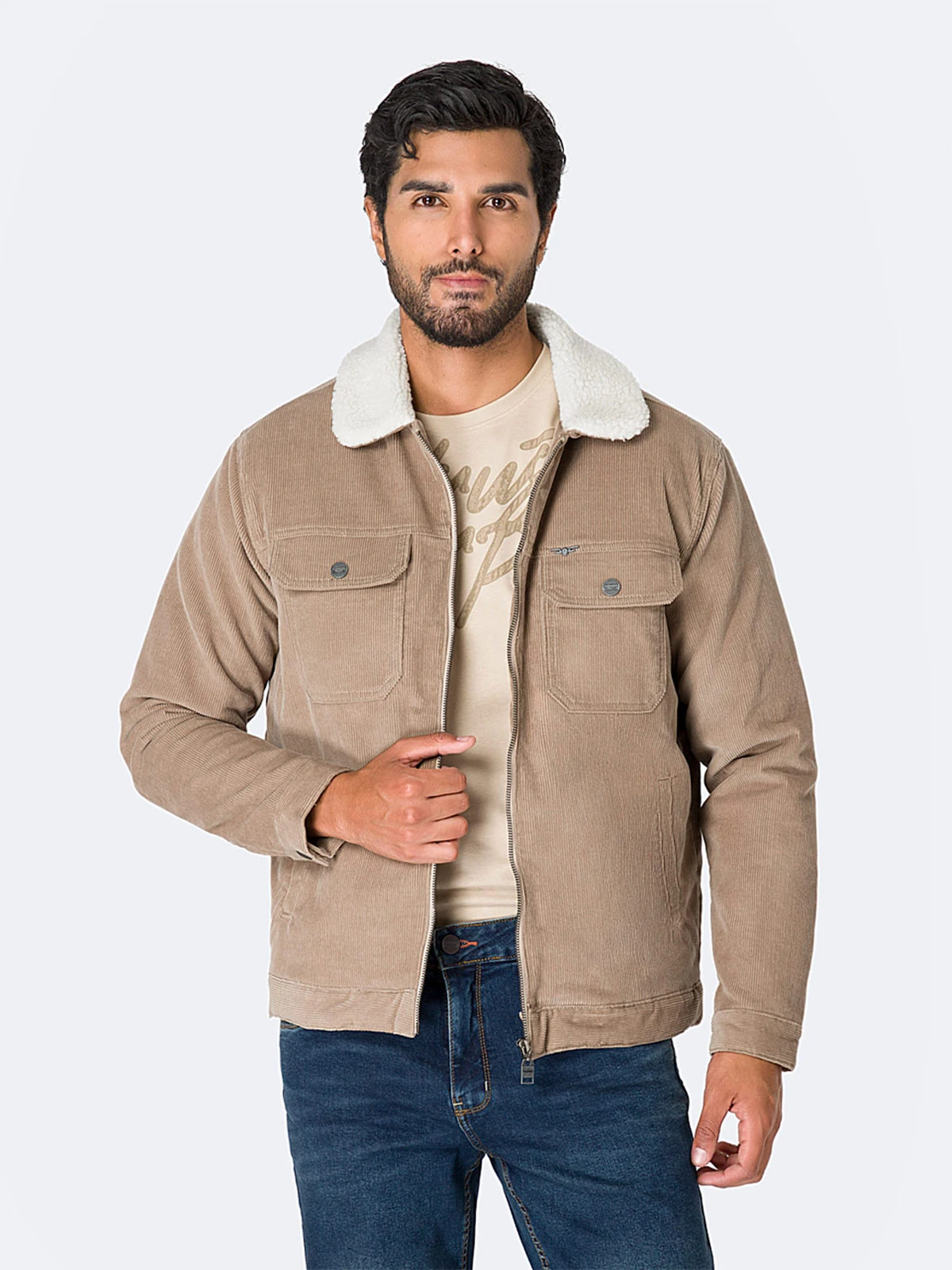 CASACA HOMBRE PIONIER CORDUROY CON FORRO - 1