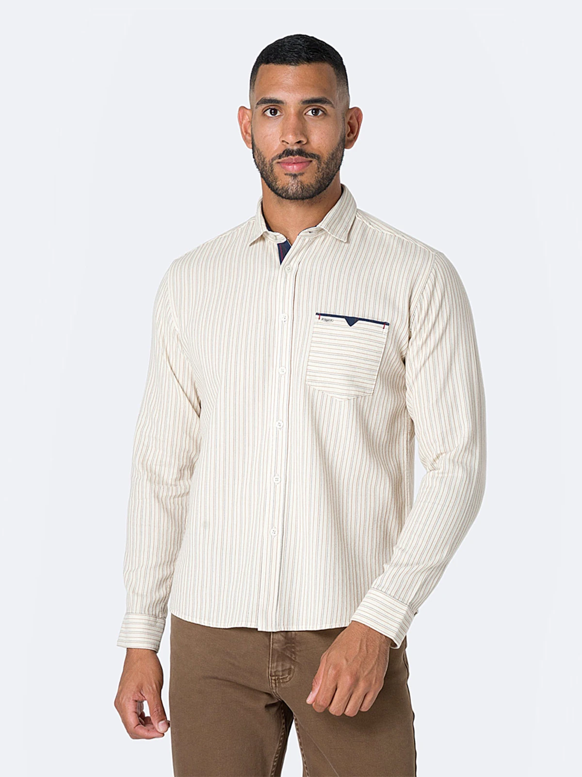 CAMISA MANGA LARGA HOMBRE PIONIER SANTORINO - 1