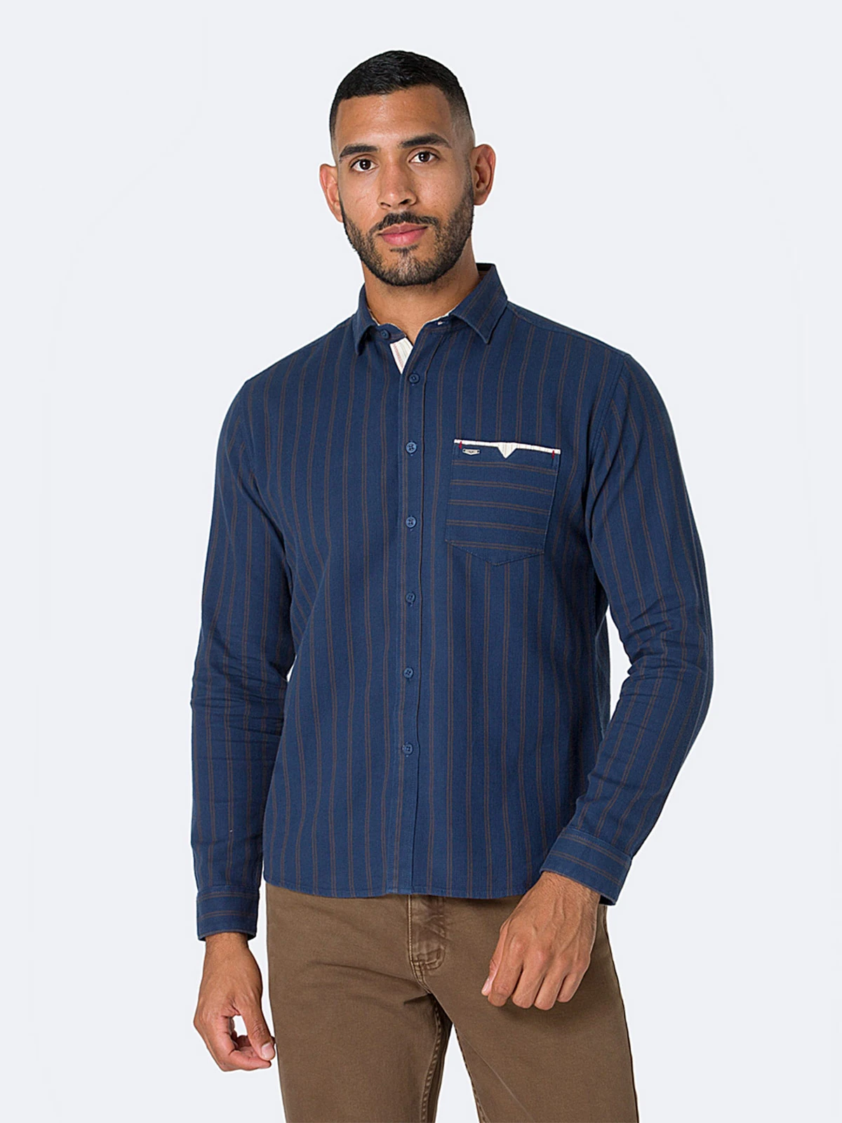 CAMISA MANGA LARGA HOMBRE PIONIER SANTORINO - 1