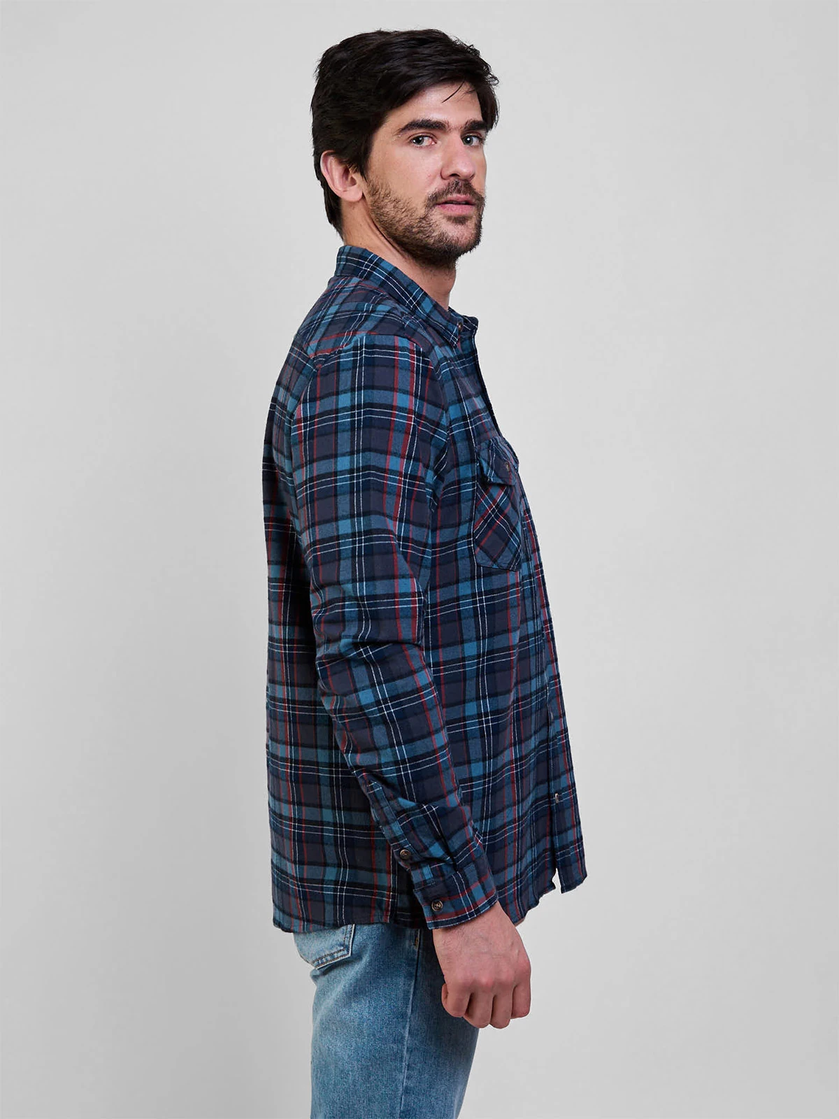 CAMISA MANGA LARGA HOMBRE MAUI AND SONS ESCOCES 5C854 - 2