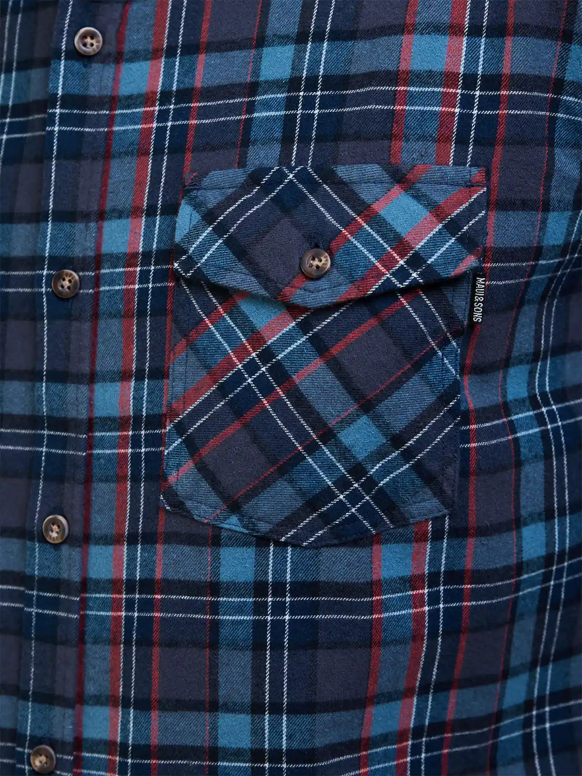 CAMISA MANGA LARGA HOMBRE MAUI AND SONS ESCOCES 5C854 - 4