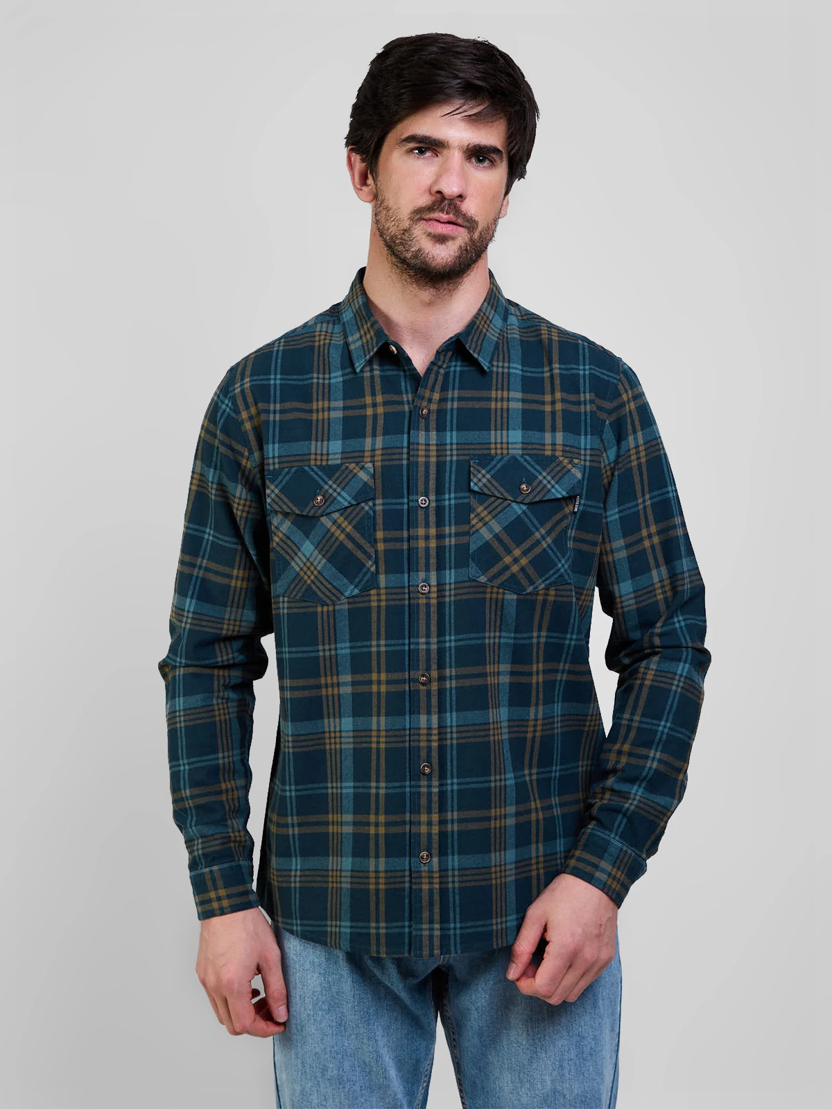 CAMISA MANGA LARGA HOMBRE MAUI AND SONS ESCOCES 5C855 - 1