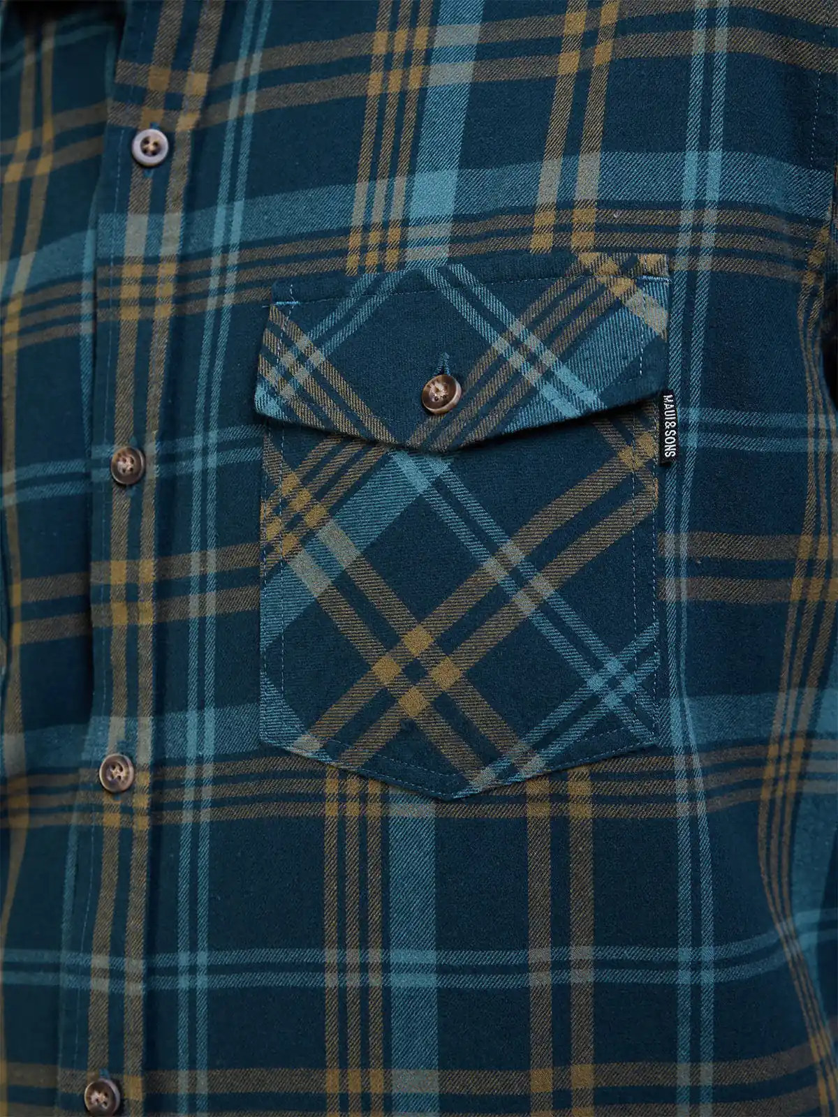 CAMISA MANGA LARGA HOMBRE MAUI AND SONS ESCOCES 5C855 - 3