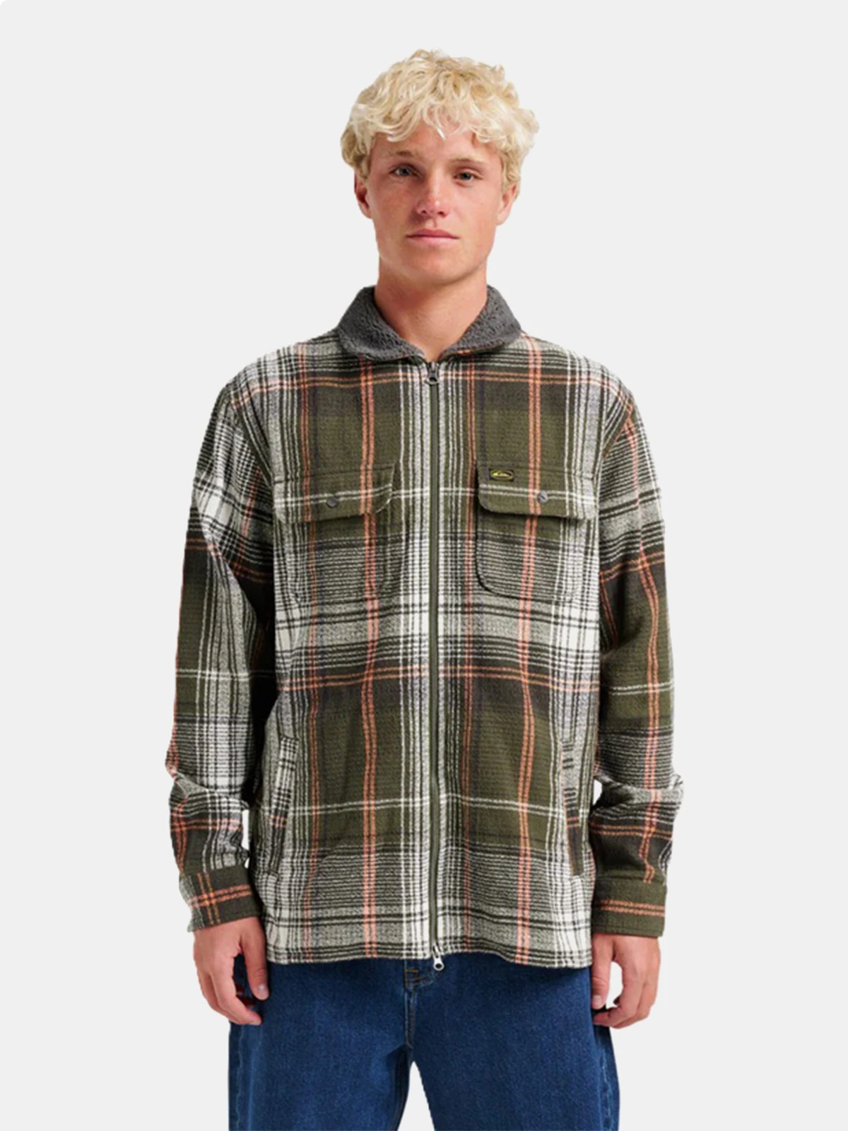 CASACA HOMBRE QUIKSILVER CAMPO ZIP FLANNEL - 1