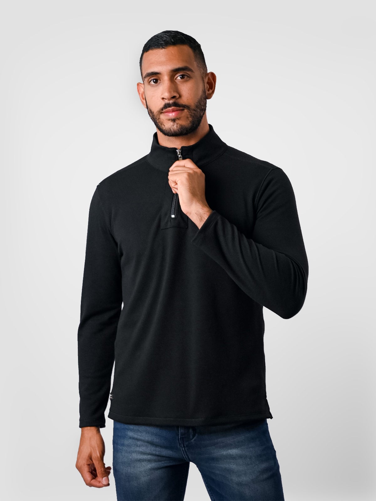 POLO MANGA LARGA HOMBRE BLACKOUT SLATER - 1