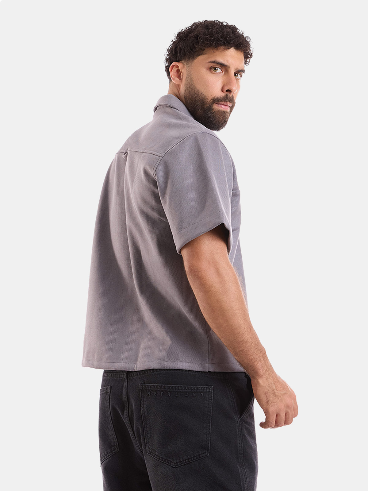 CAMISA MANGA CORTA BOXY FIT HOMBRE METAL JEANS JHONS - 2