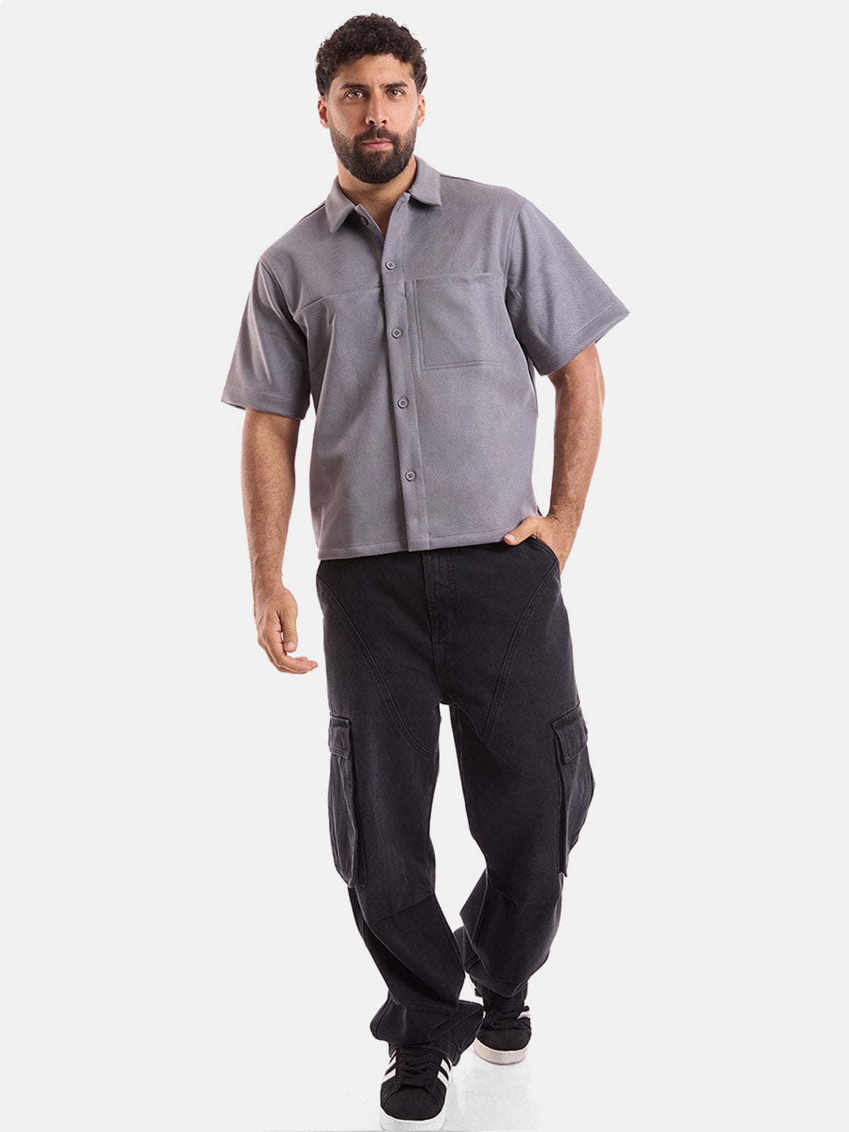 CAMISA MANGA CORTA BOXY FIT HOMBRE METAL JEANS JHONS - 3
