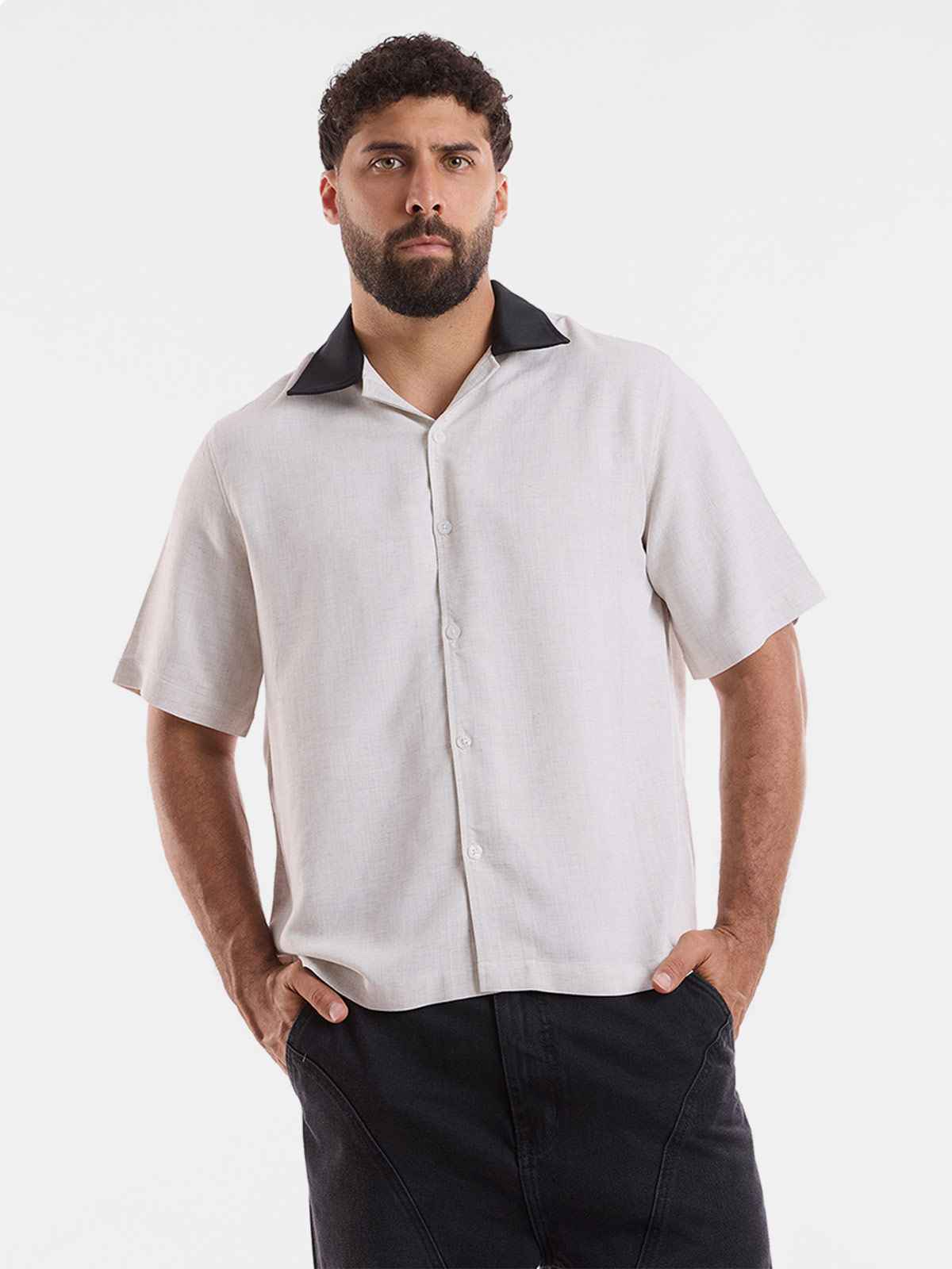 CAMISA MANGA CORTA BOXY FIT HOMBRE METAL JEANS LEWIS - 1