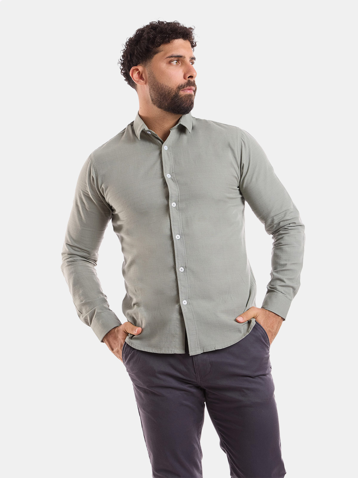 CAMISA REGULAR FIT MANGA LARGA HOMBRE METAL JEANS JOHN LINO JHON - 1