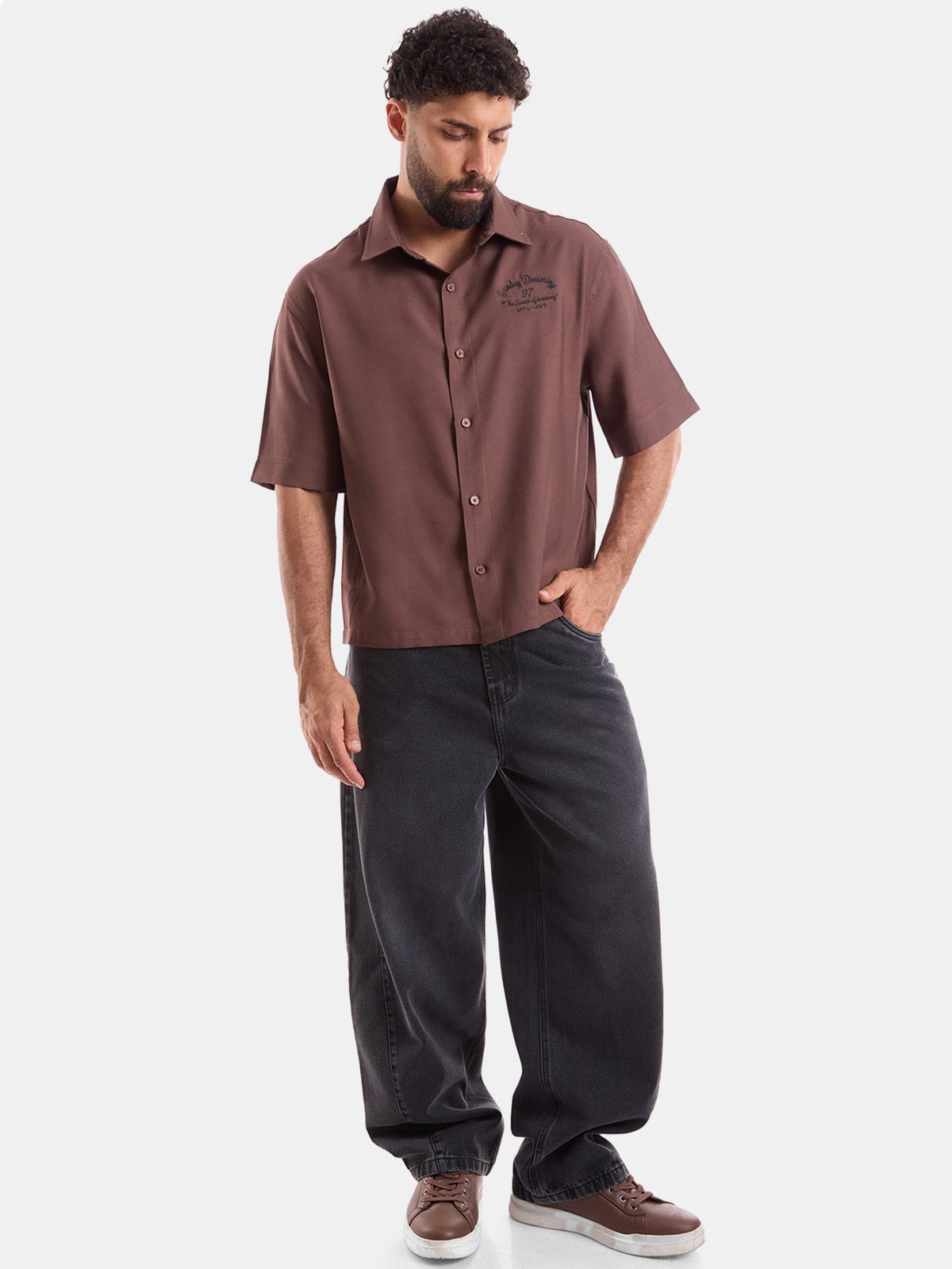 CAMISA MANGA CORTA BOXY FIT HOMBRE METAL JEANS JACK - 4
