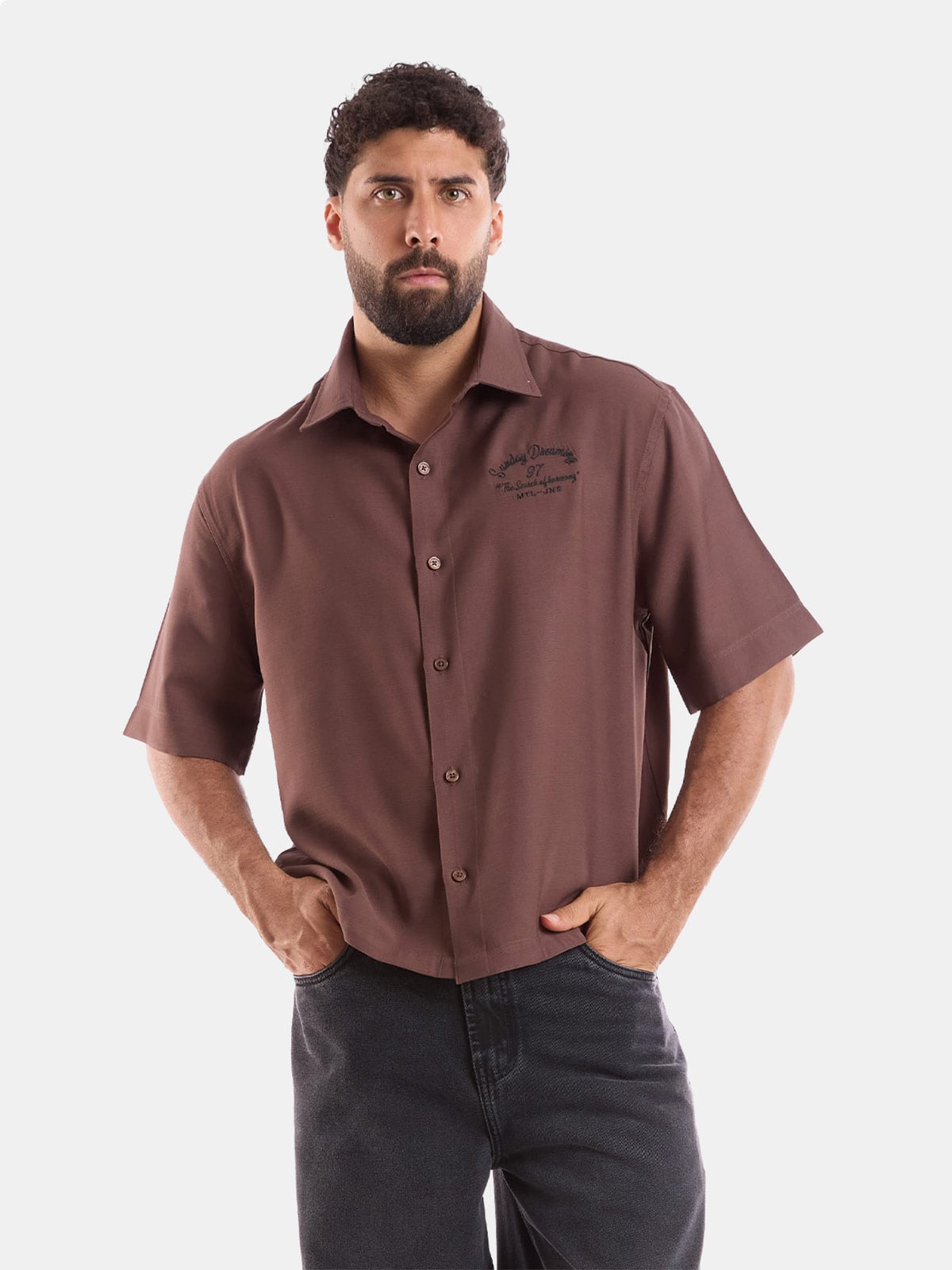 CAMISA MANGA CORTA BOXY FIT HOMBRE METAL JEANS JACK - 1