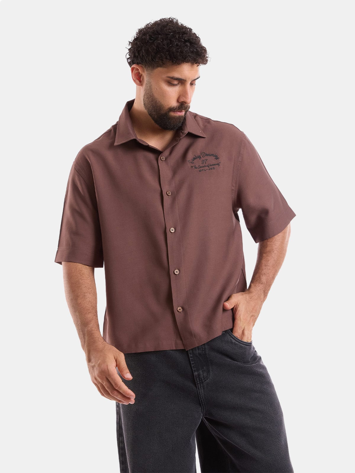 CAMISA MANGA CORTA BOXY FIT HOMBRE METAL JEANS JACK - 3