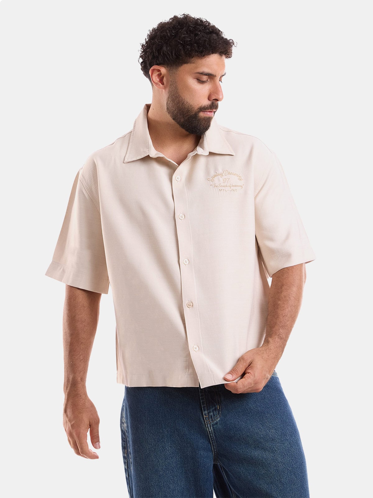 CAMISA MANGA CORTA BOXY FIT HOMBRE METAL JEANS JACK - 1