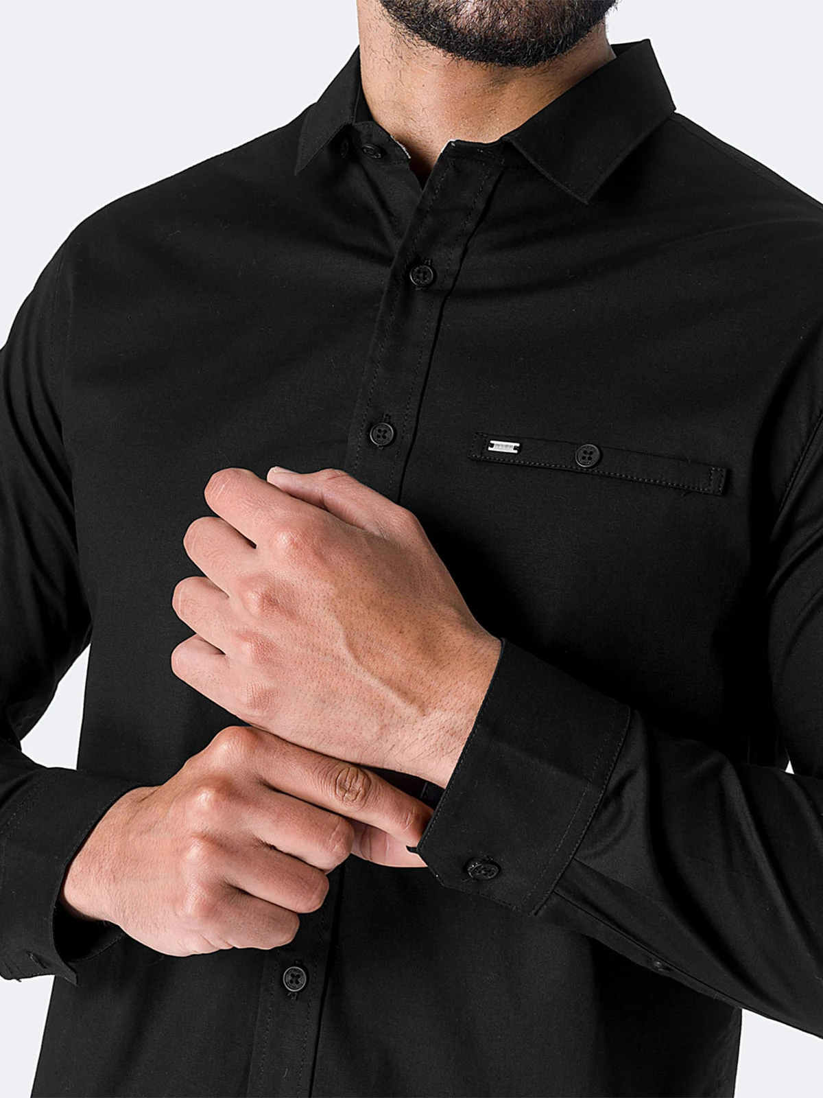 CAMISA SLIM FIT MANGA LARGA HOMBRE PIONIER POPELINA STRETCH  - 3