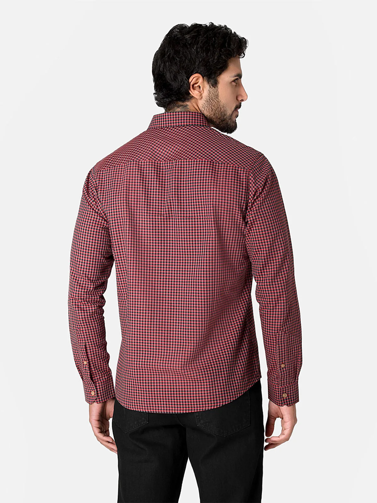 CAMISA REGULAR FIT MANGA LARGA HOMBRE PIONIER CUADROS - 2