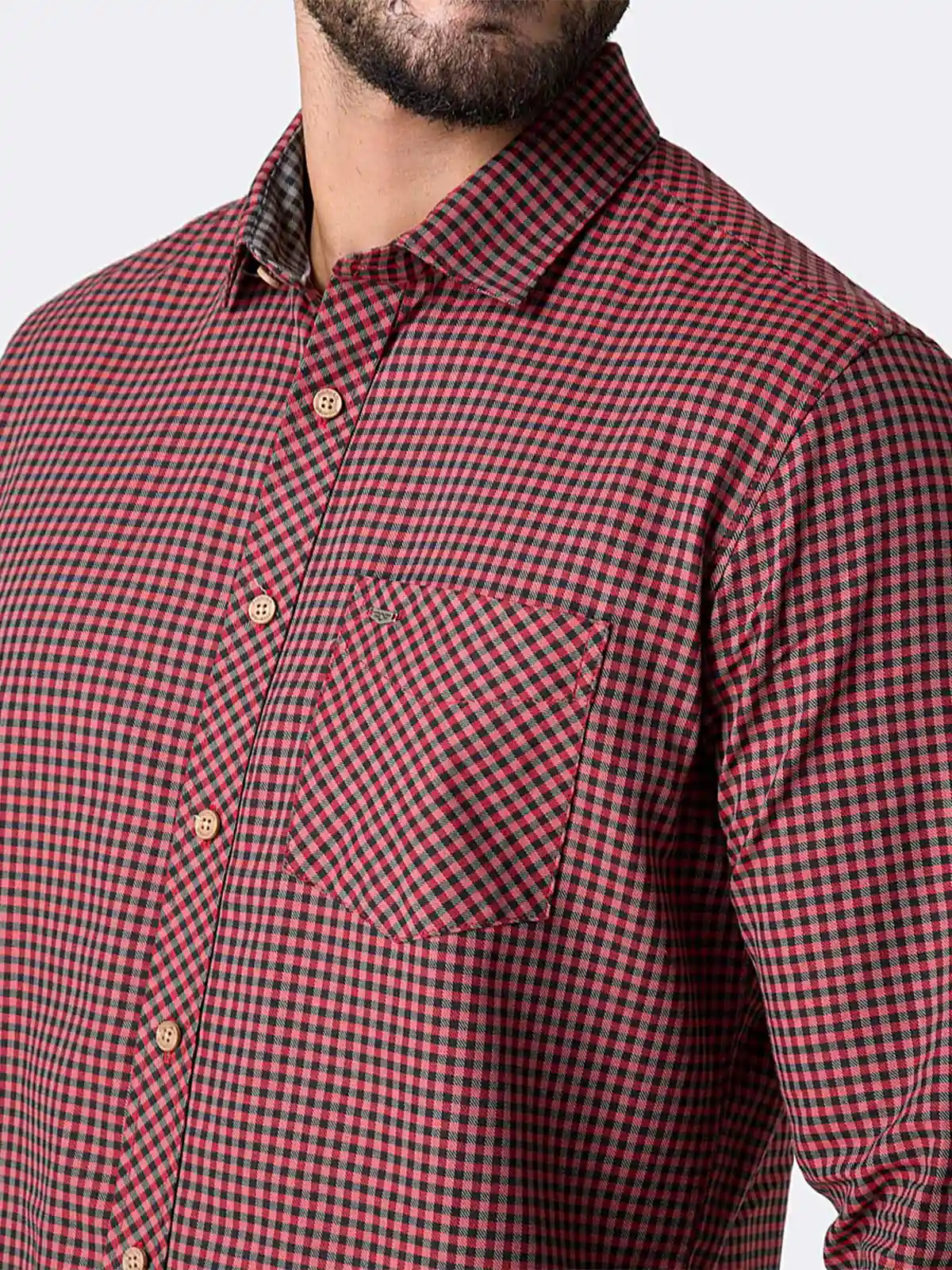CAMISA REGULAR FIT MANGA LARGA HOMBRE PIONIER CUADROS - 3