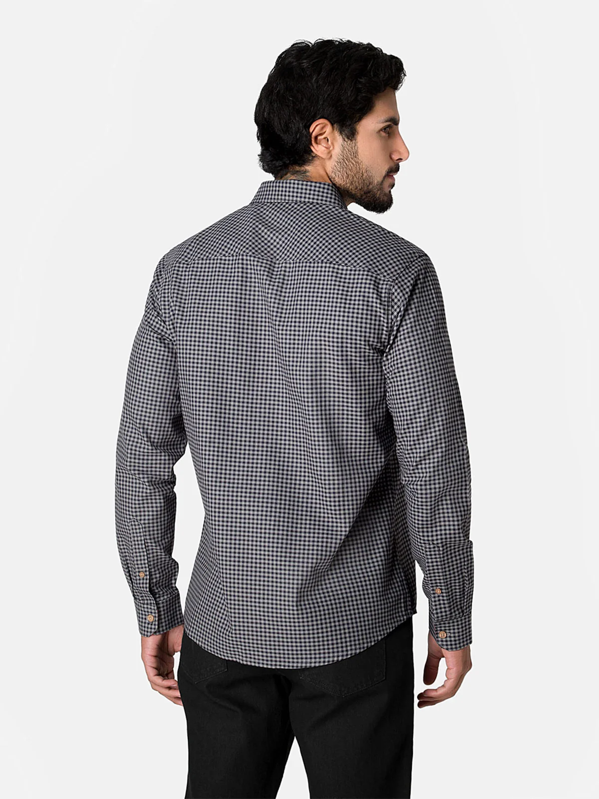 CAMISA REGULAR FIT MANGA LARGA HOMBRE PIONIER CUADROS - 2