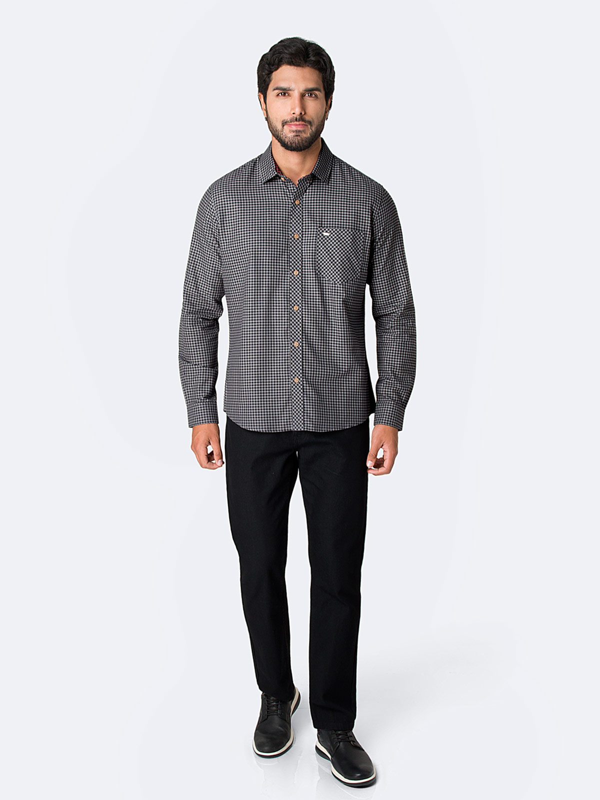 CAMISA REGULAR FIT MANGA LARGA HOMBRE PIONIER CUADROS - 5