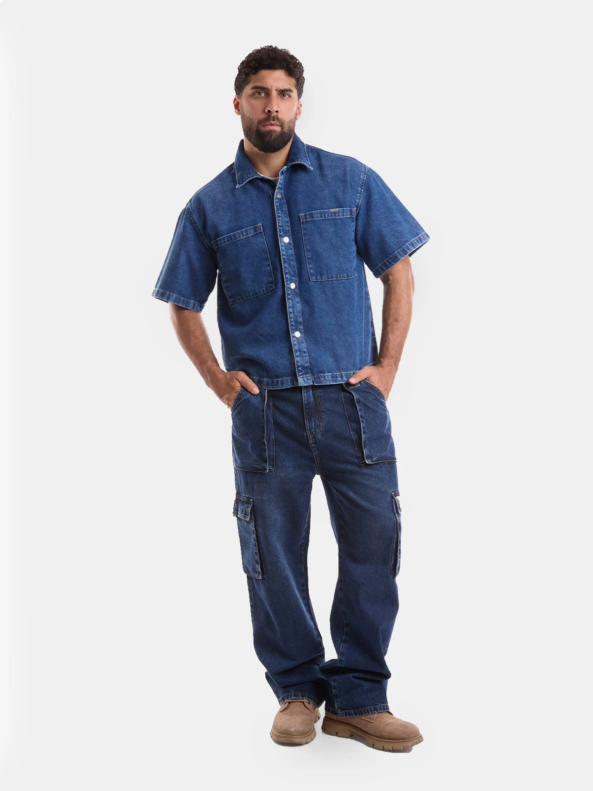 CAMISA MANGA CORTA BOXY FIT HOMBRE METAL JEANS RIVER - 3