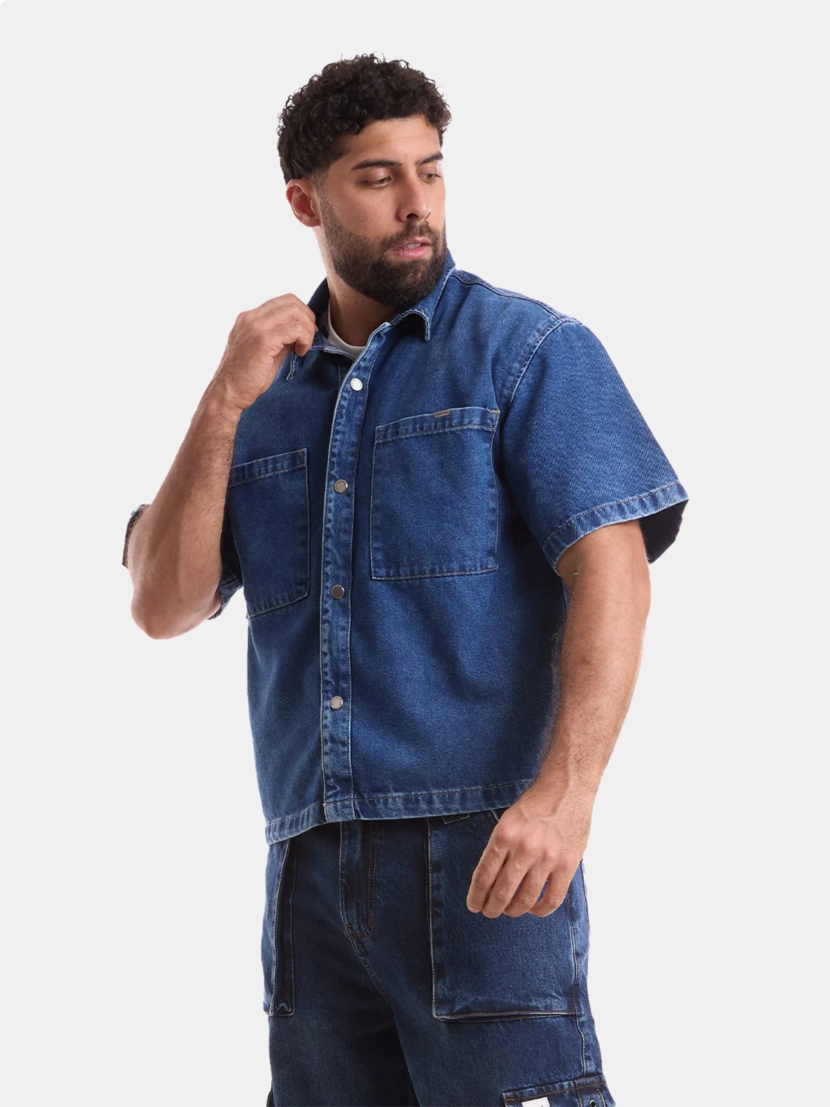 CAMISA MANGA CORTA BOXY FIT HOMBRE METAL JEANS RIVER - 1