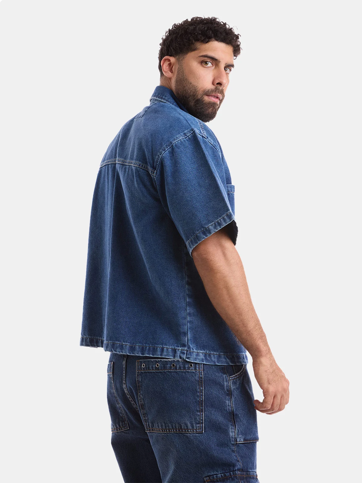 CAMISA MANGA CORTA BOXY FIT HOMBRE METAL JEANS RIVER - 2