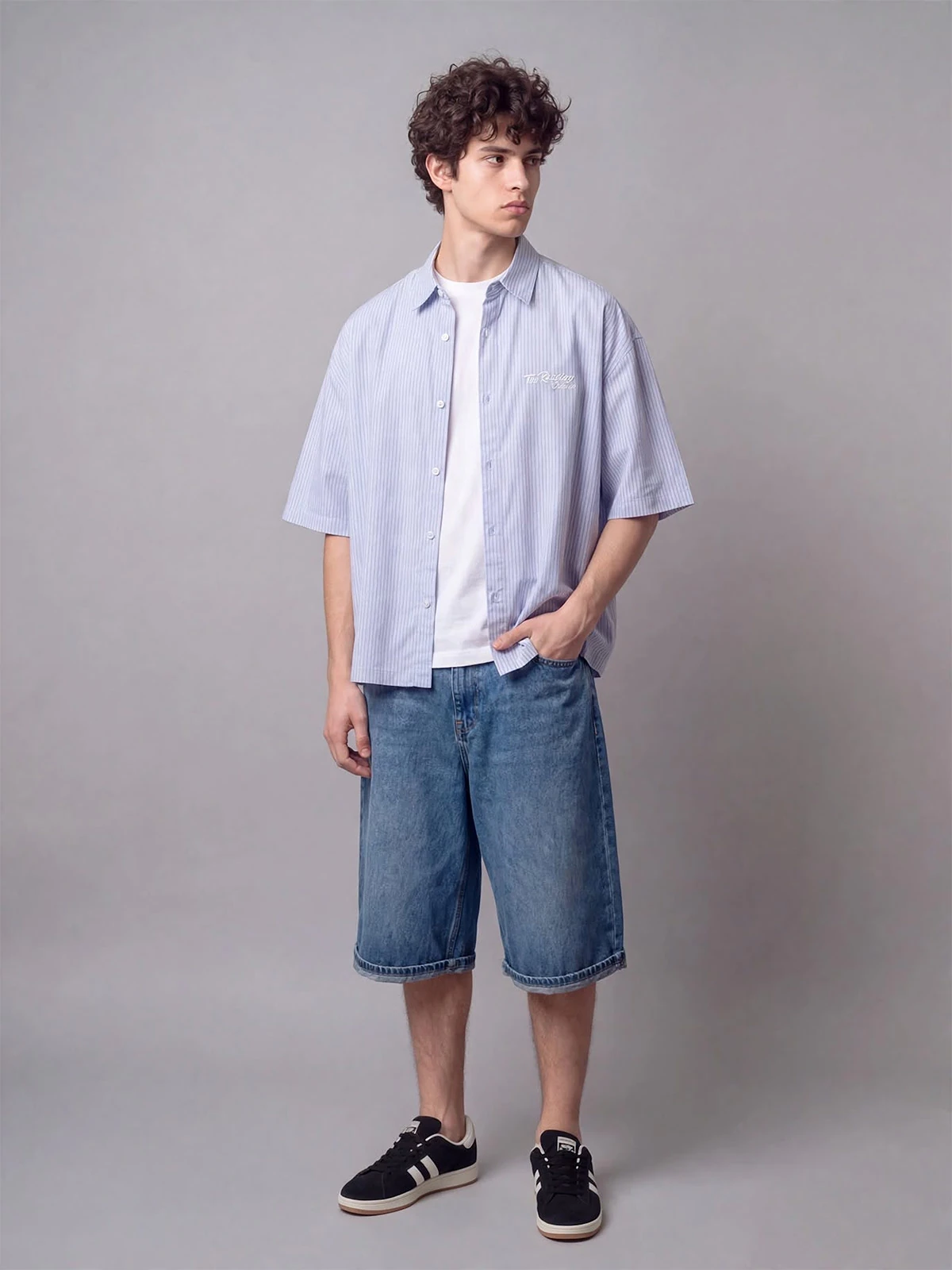 CAMISA MANGA CORTA ALGODÓN HOMBRE INDEX RELAXED RAYAS - 5