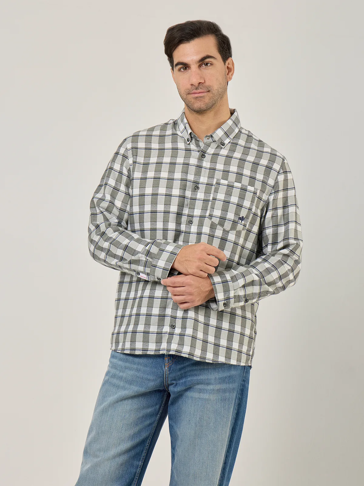 CAMISA MANGA LARGA ALGODÓN HOMBRE ROBERT LEWIS - 1