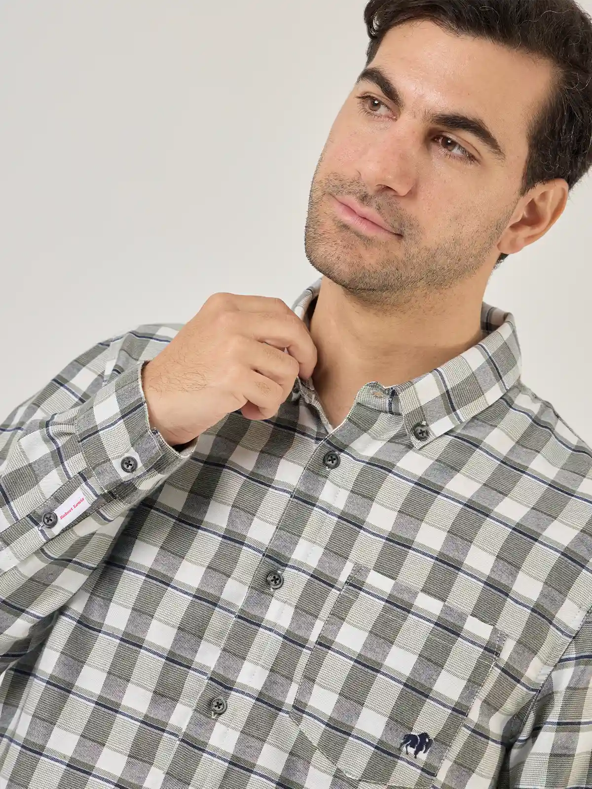 CAMISA MANGA LARGA ALGODÓN HOMBRE ROBERT LEWIS - 4