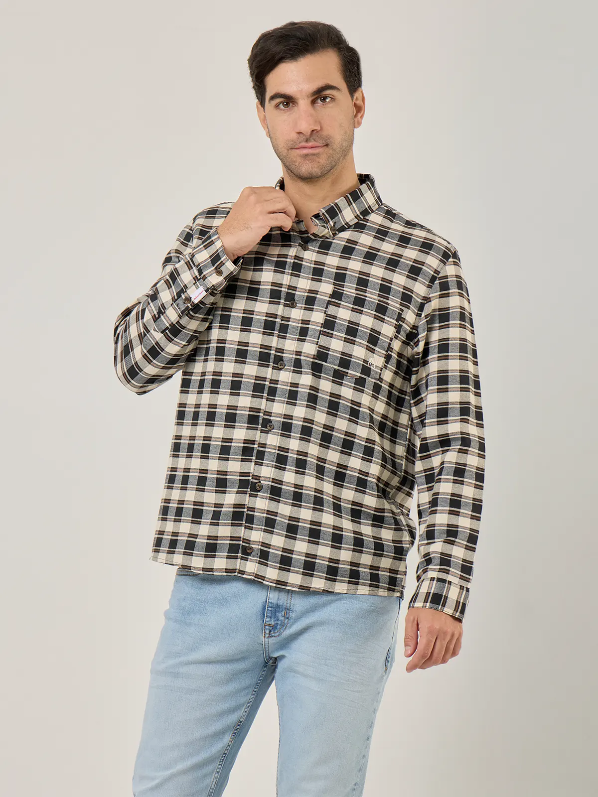 CAMISA MANGA LARGA ALGODÓN HOMBRE ROBERT LEWIS - 1