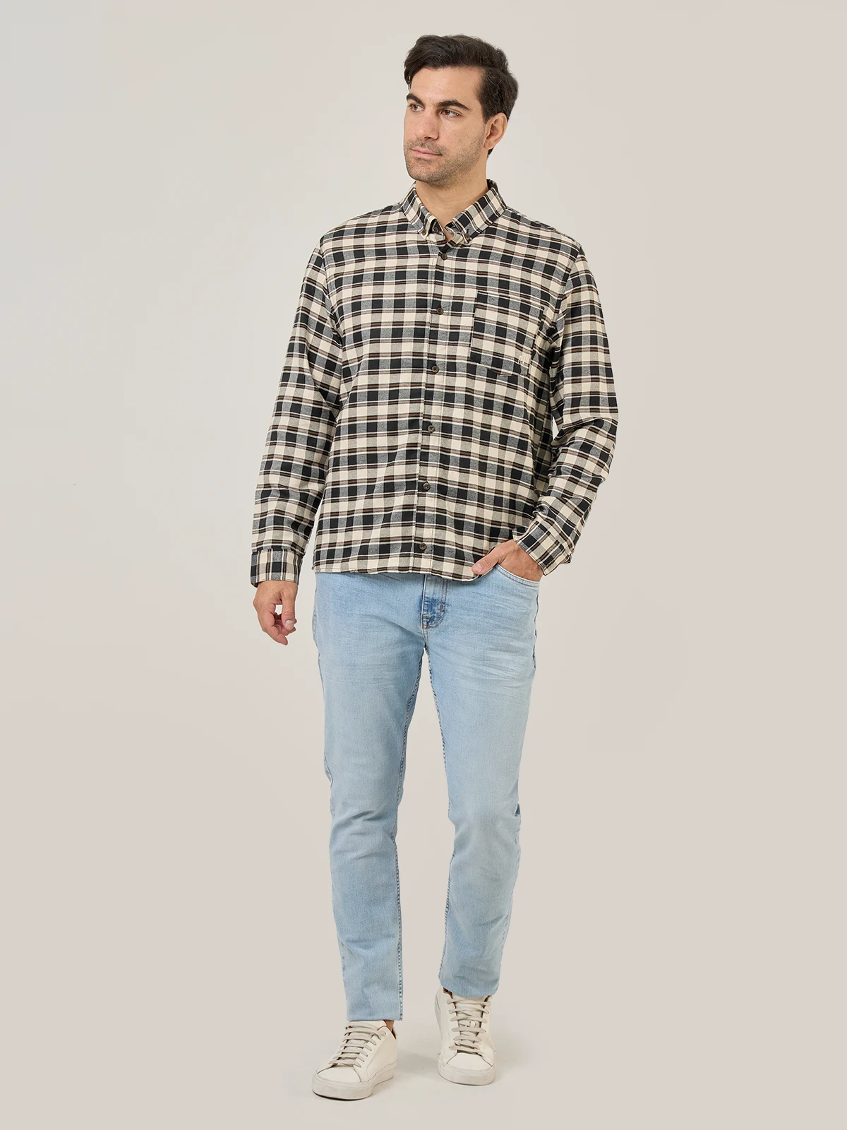 CAMISA MANGA LARGA ALGODÓN HOMBRE ROBERT LEWIS - 5